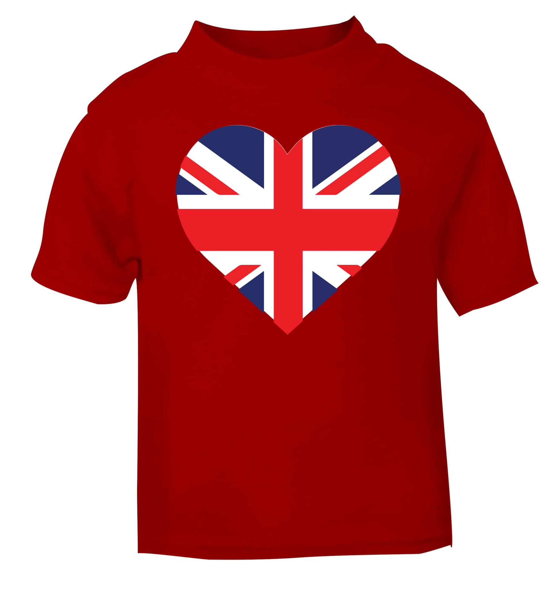 Union Jack Heart red baby toddler Tshirt 2 Years