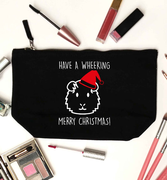 Have a wheeking merry Christmas black makeup bag