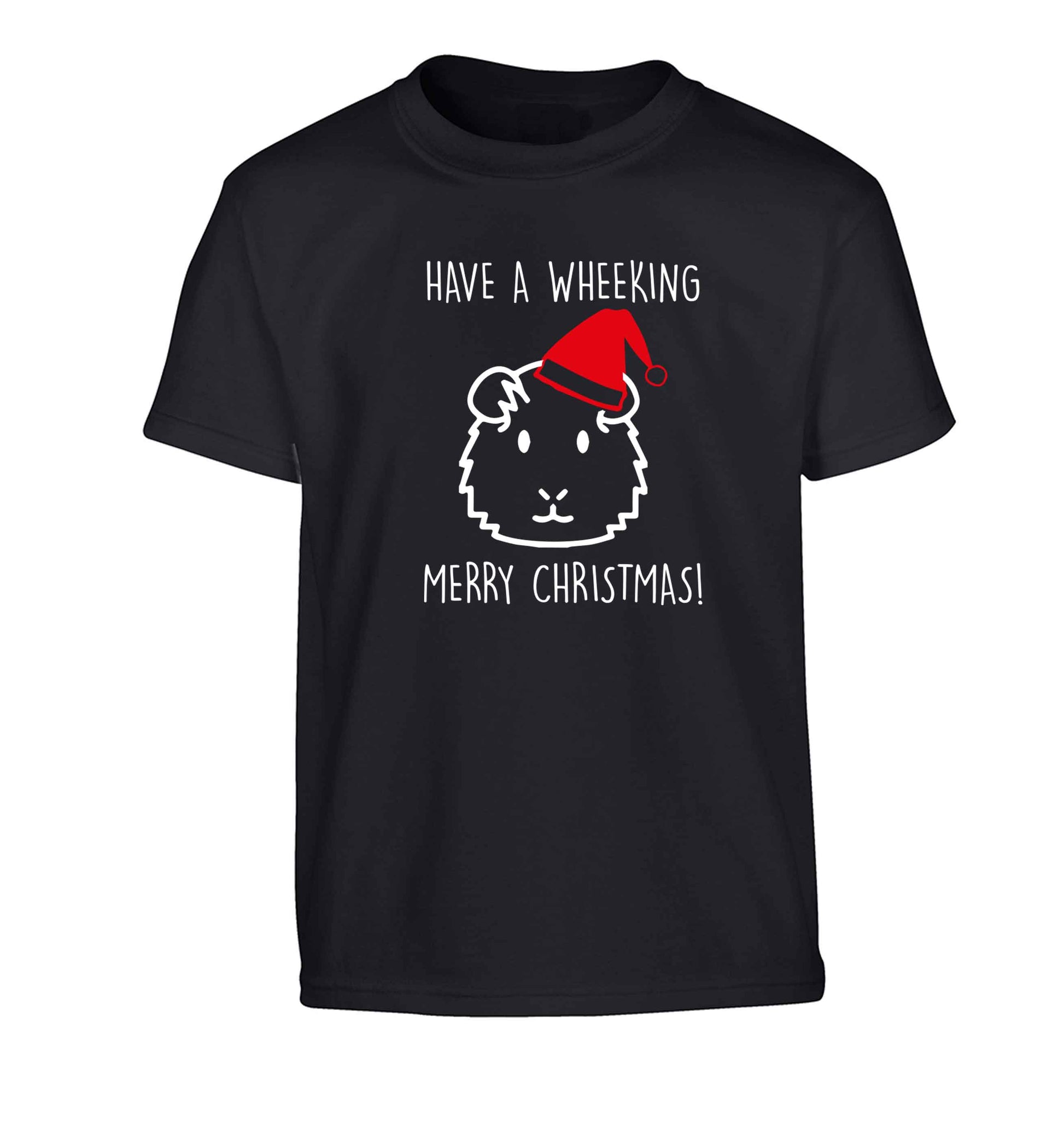 Have a wheeking merry Christmas Children's black Tshirt 12-13 Years