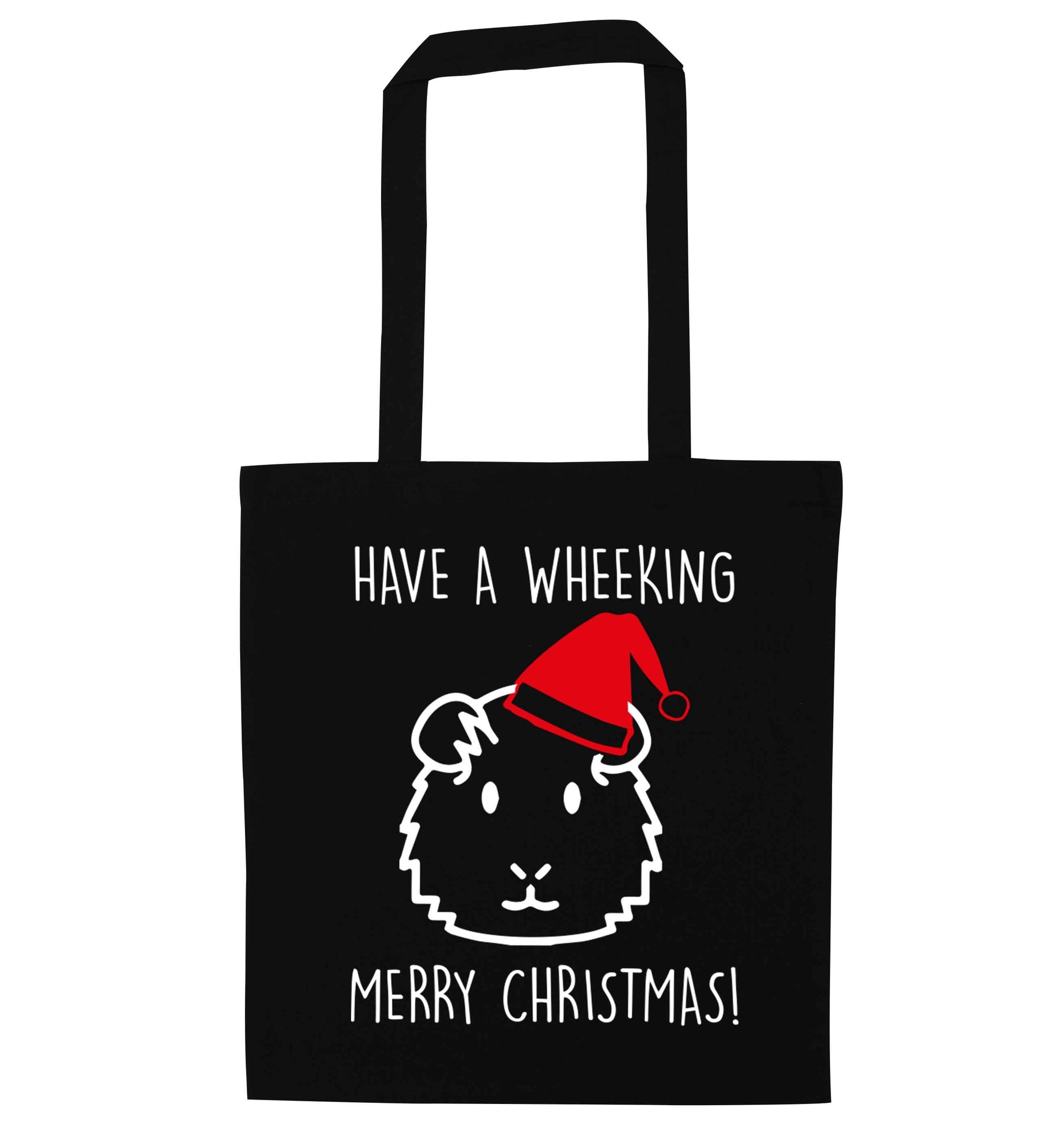 Have a wheeking merry Christmas black tote bag