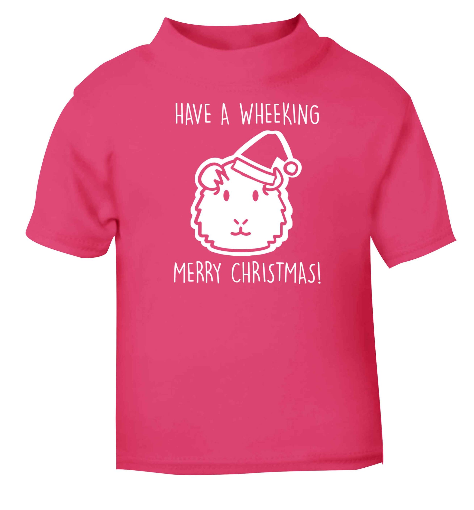 Have a wheeking merry Christmas pink baby toddler Tshirt 2 Years