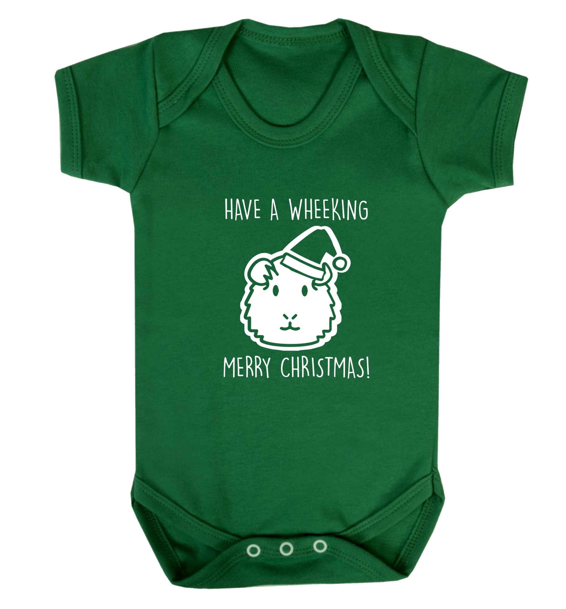 Have a wheeking merry Christmas baby vest green 18-24 months