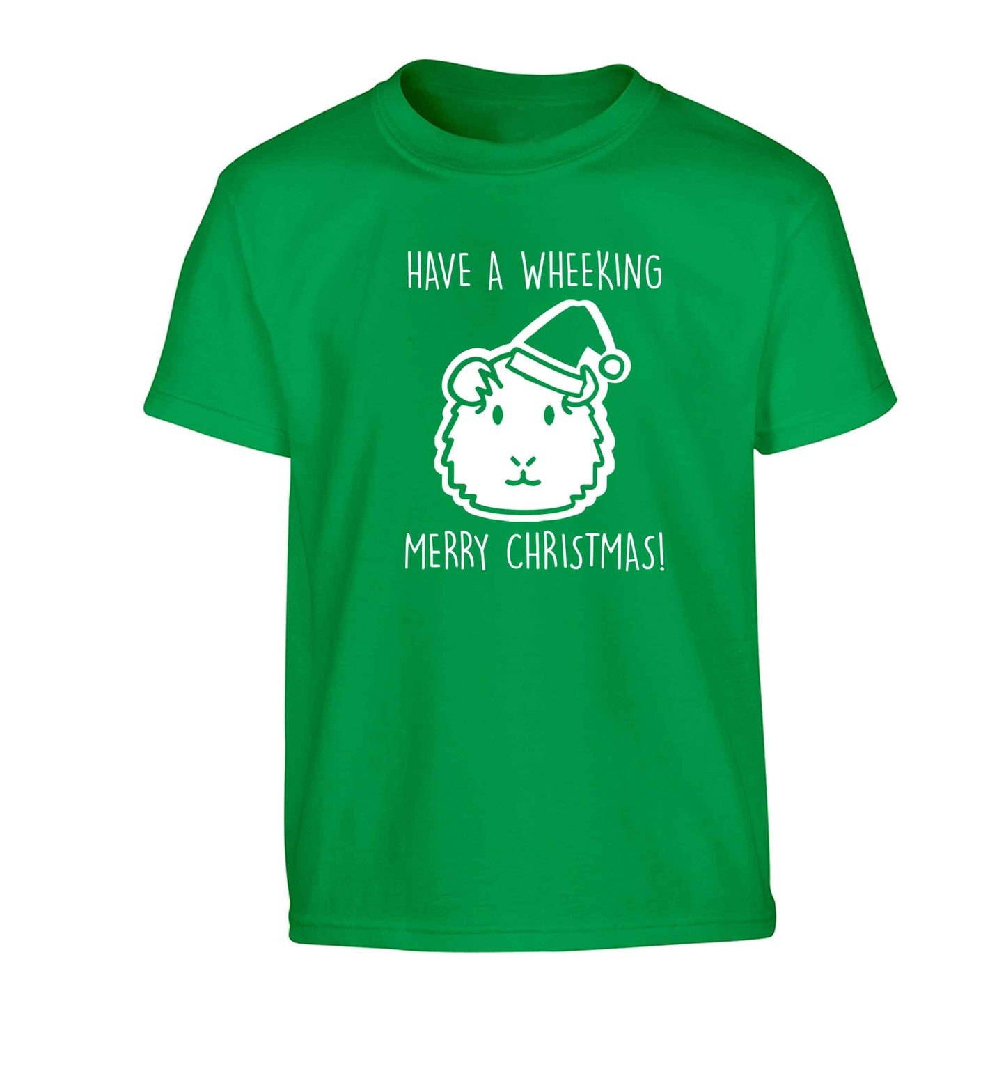 Have a wheeking merry Christmas Children's green Tshirt 12-13 Years