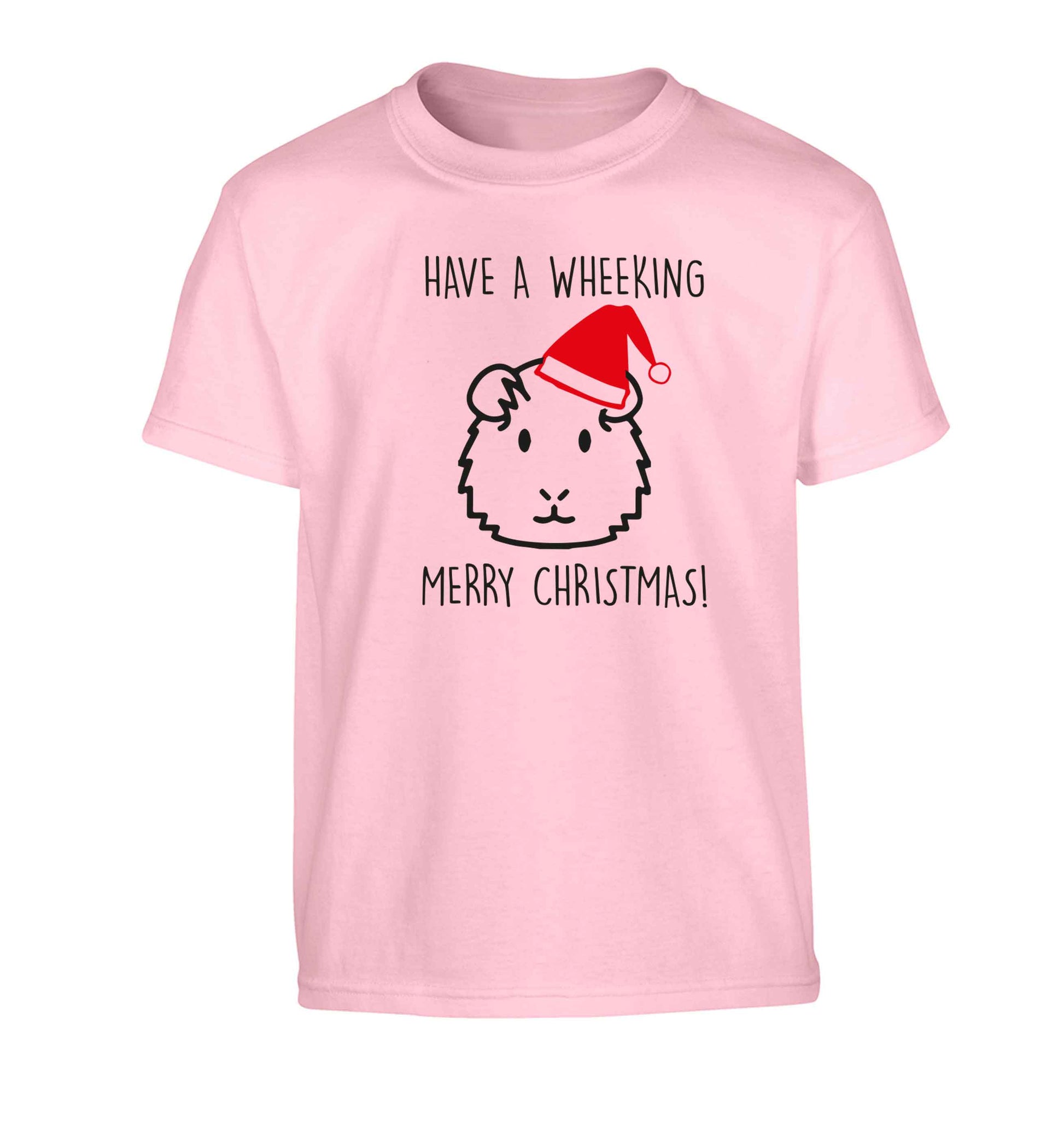 Have a wheeking merry Christmas Children's light pink Tshirt 12-13 Years