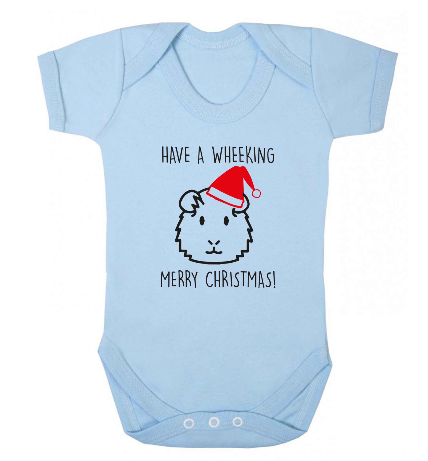 Have a wheeking merry Christmas baby vest pale blue 18-24 months