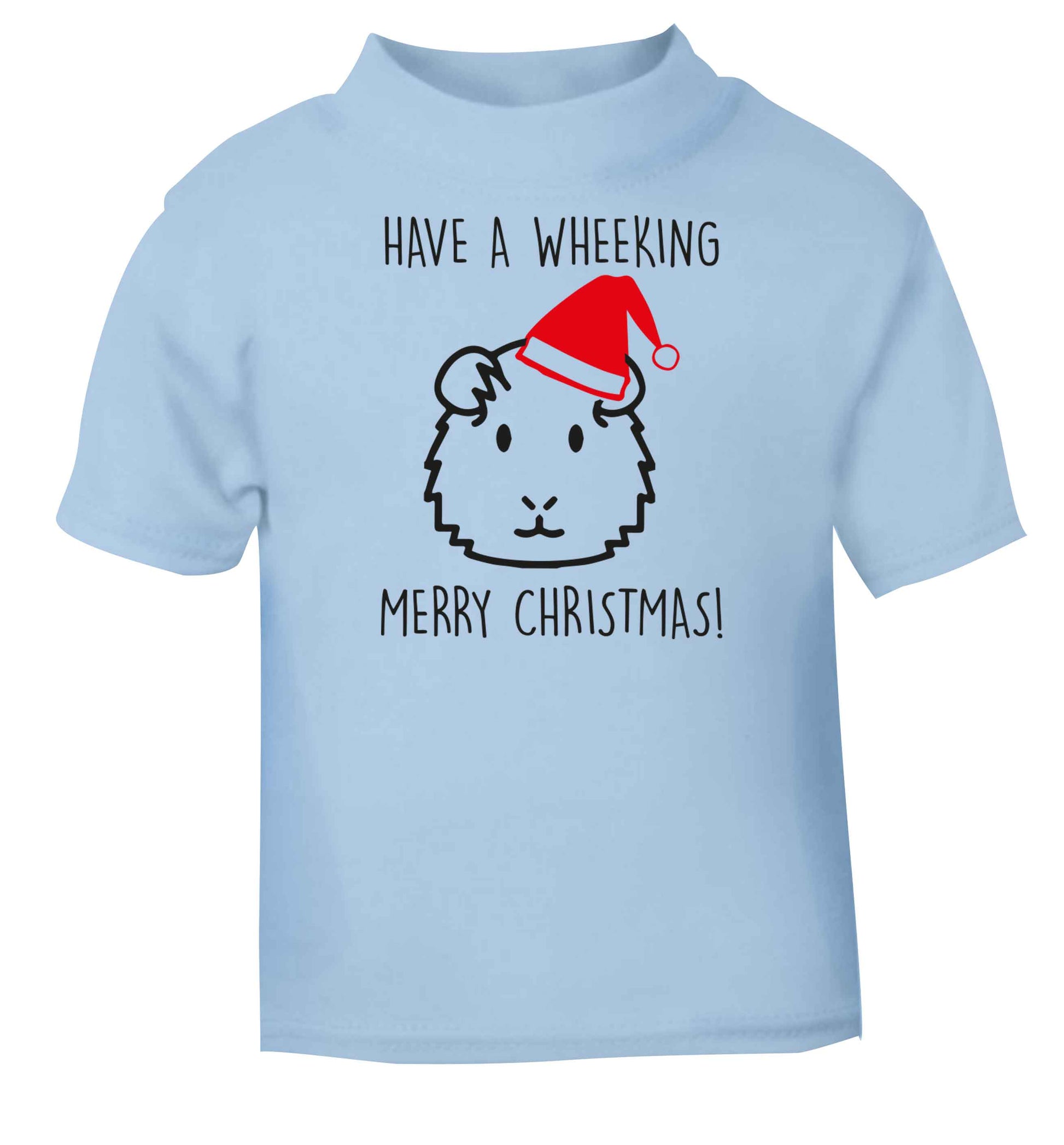 Have a wheeking merry Christmas light blue baby toddler Tshirt 2 Years