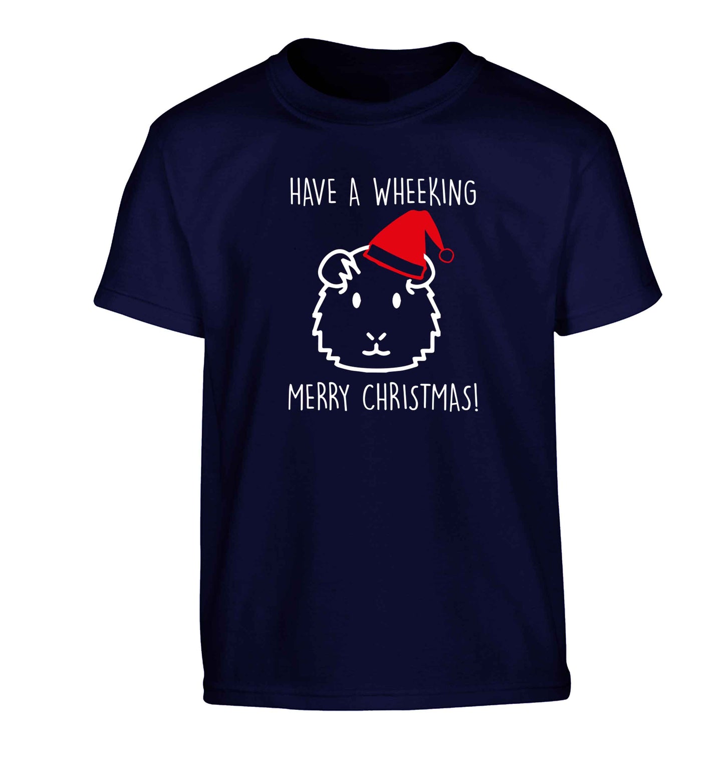 Have a wheeking merry Christmas Children's navy Tshirt 12-13 Years
