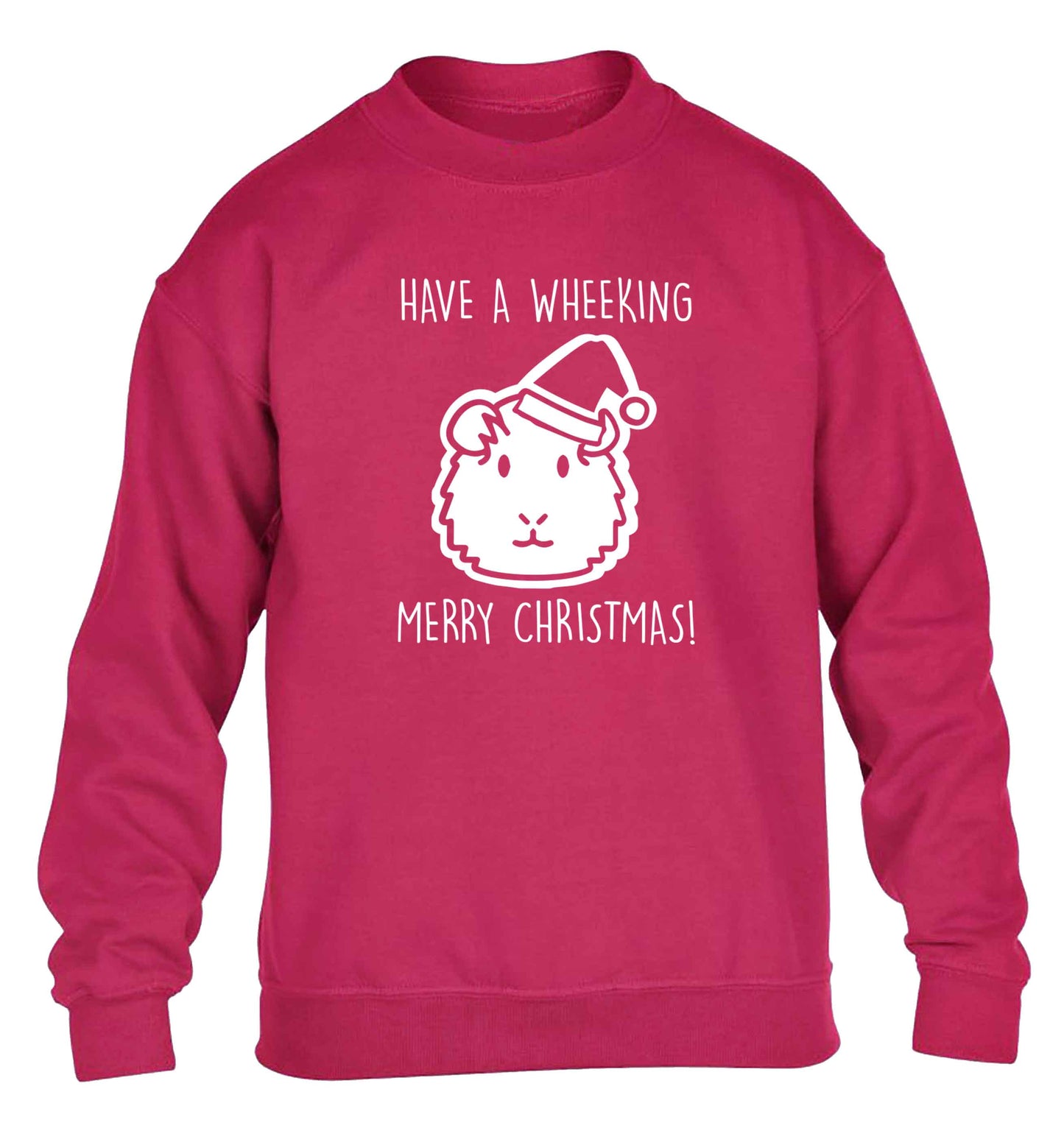 Have a wheeking merry Christmas children's pink sweater 12-13 Years