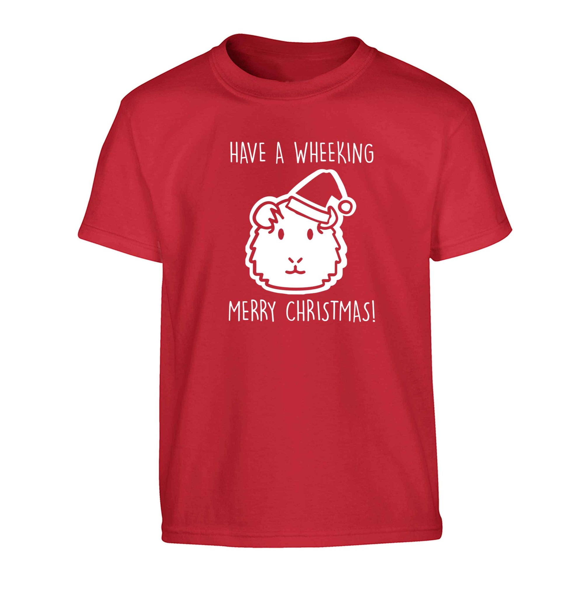 Have a wheeking merry Christmas Children's red Tshirt 12-13 Years