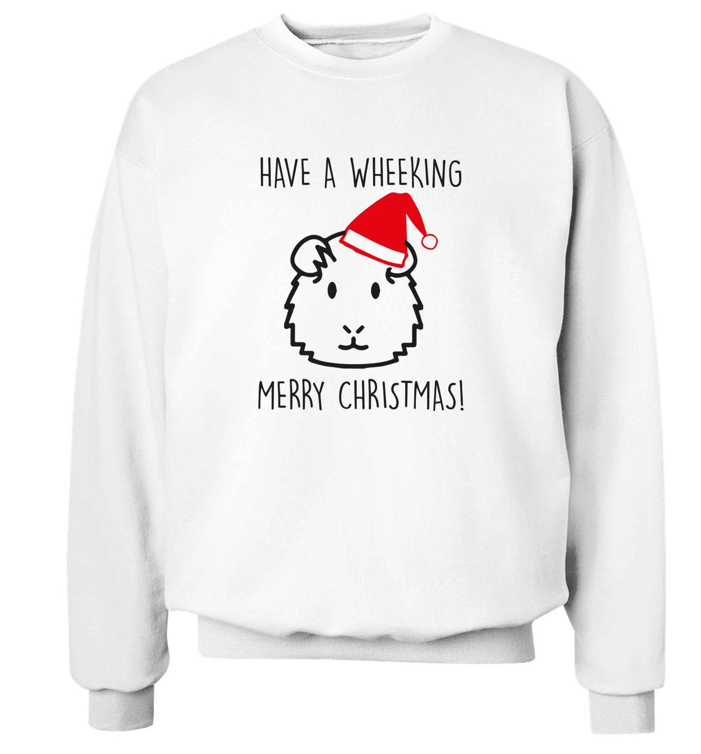 Have a wheeking merry Christmas adult's unisex white sweater 2XL