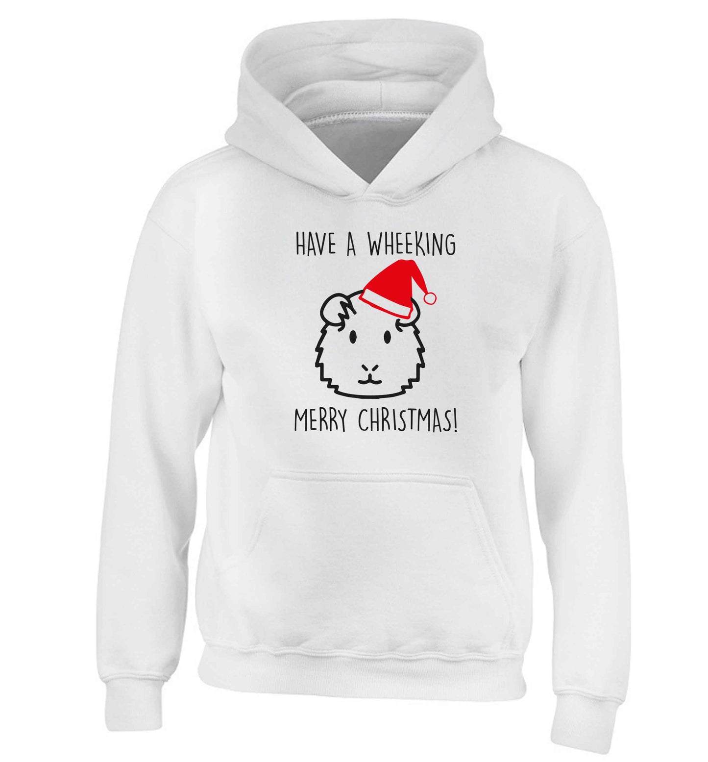 Have a wheeking merry Christmas children's white hoodie 12-13 Years