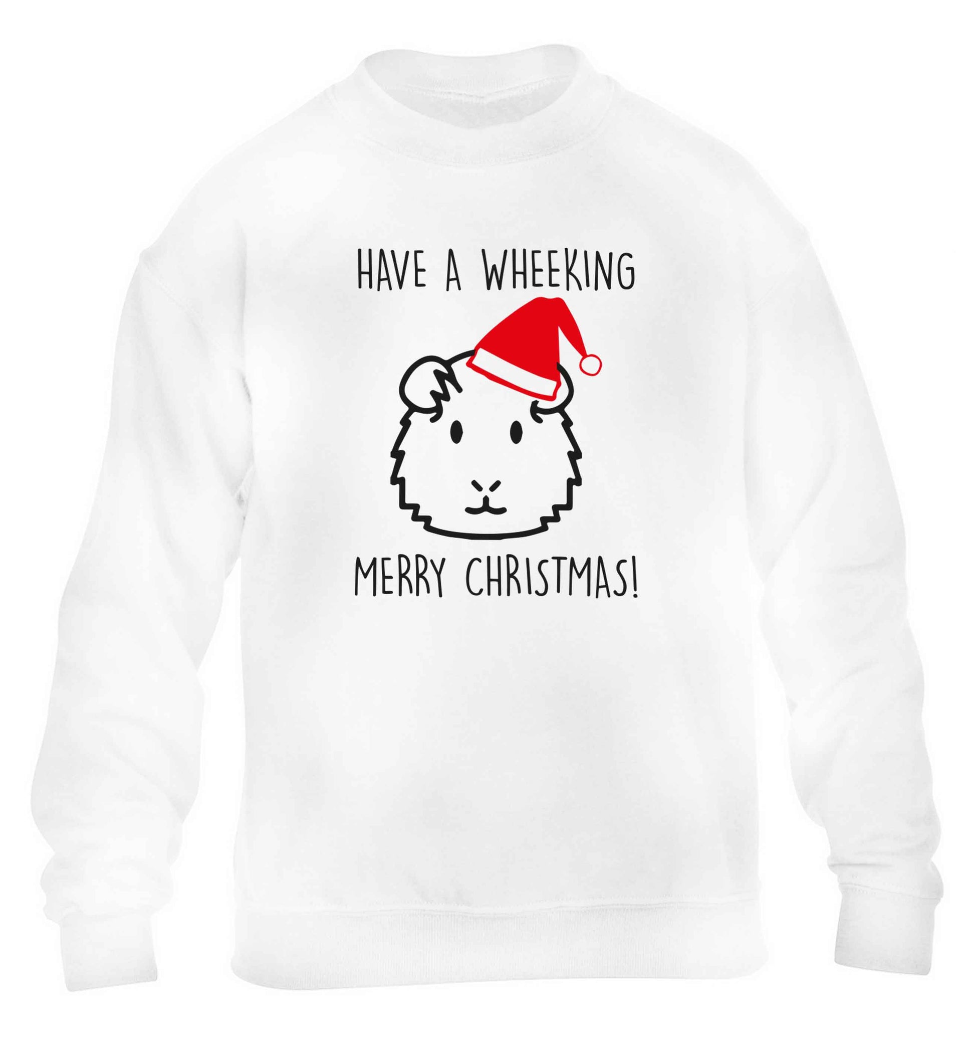 Have a wheeking merry Christmas children's white sweater 12-13 Years
