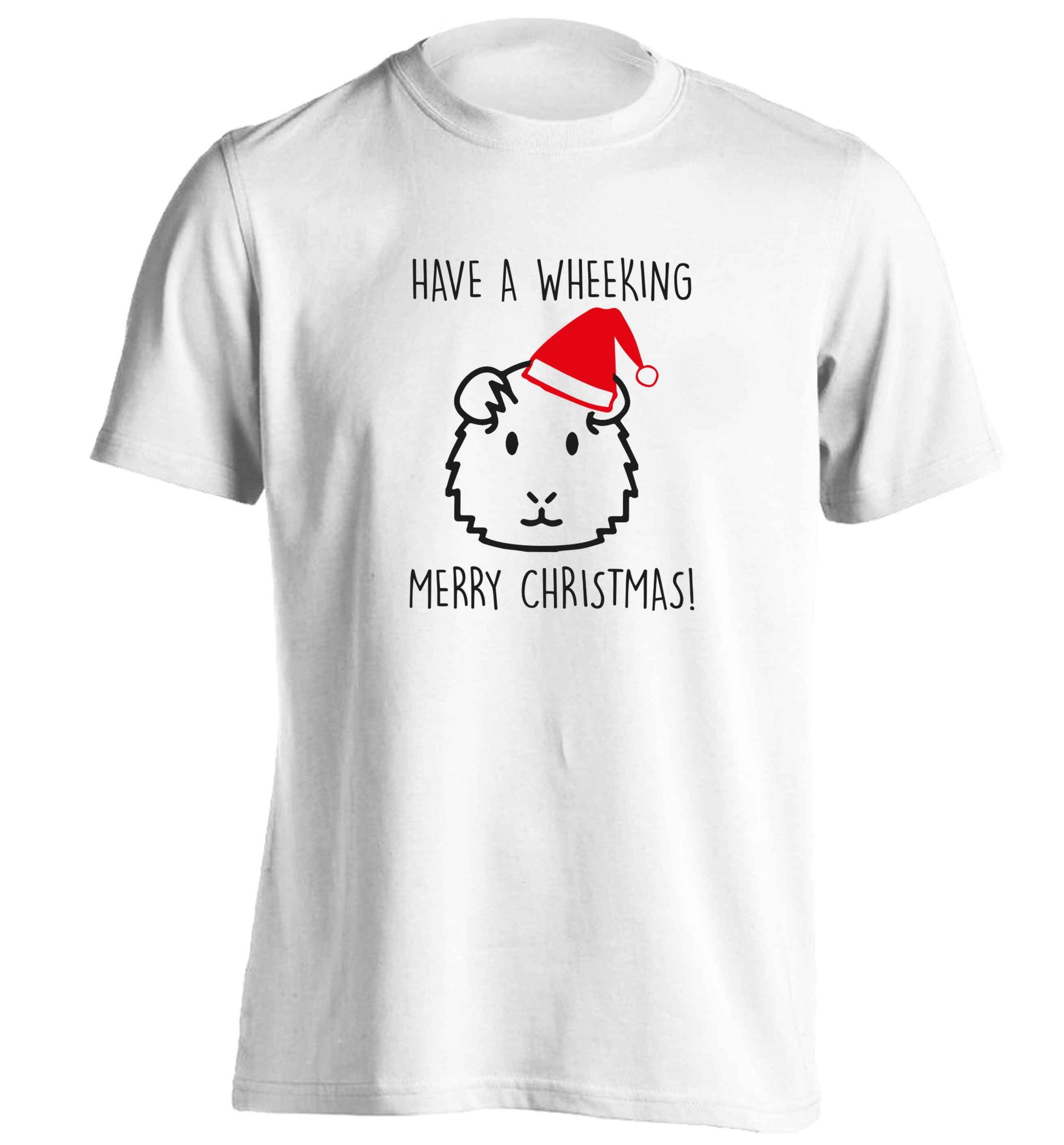 Have a wheeking merry Christmas adults unisex white Tshirt 2XL