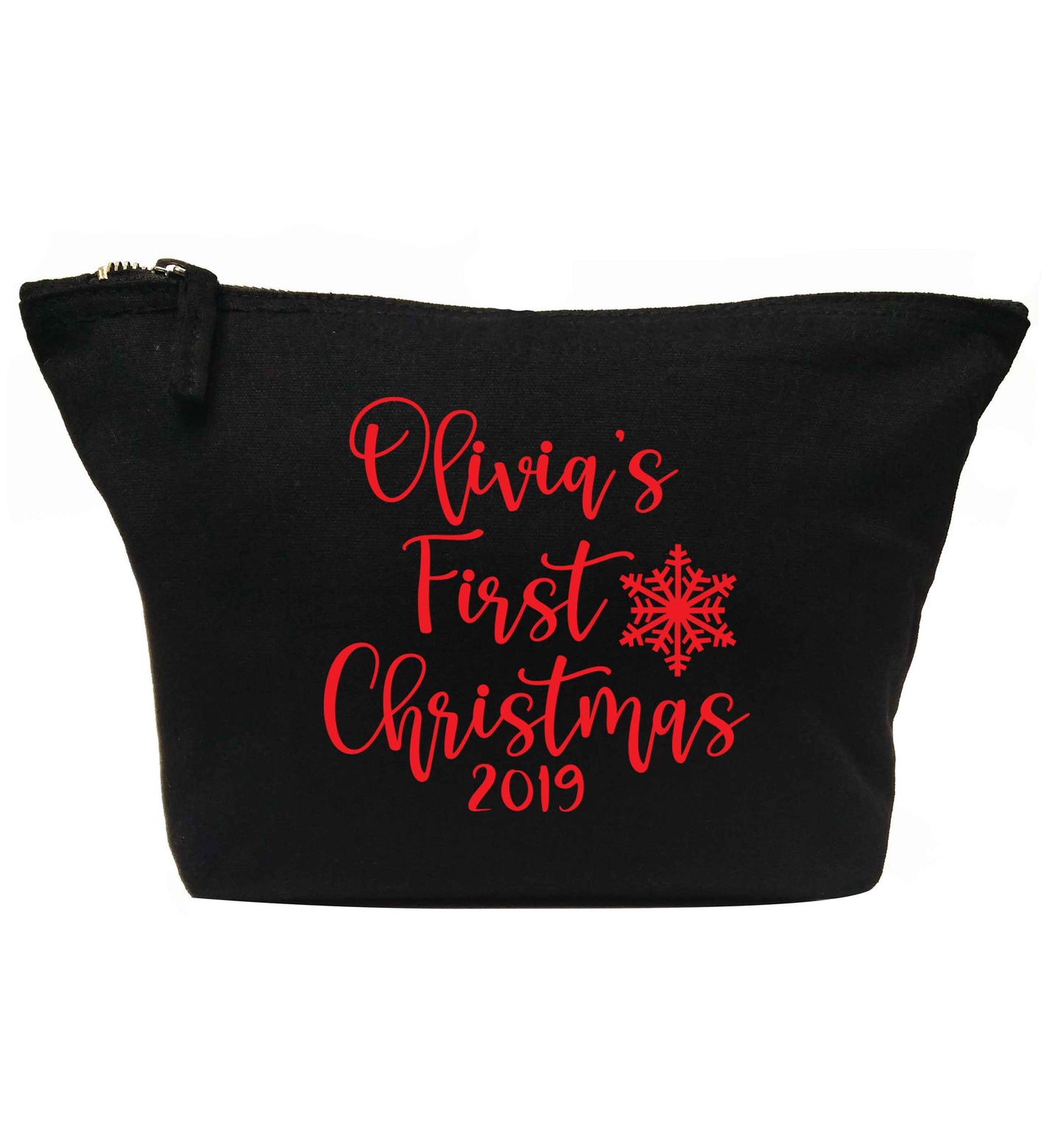 Personalised first Christmas - script text | Makeup / wash bag