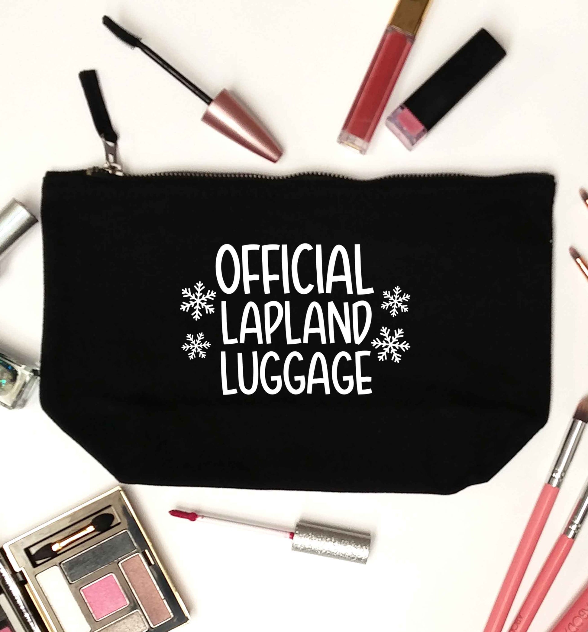 Official Lapland luggage black makeup bag
