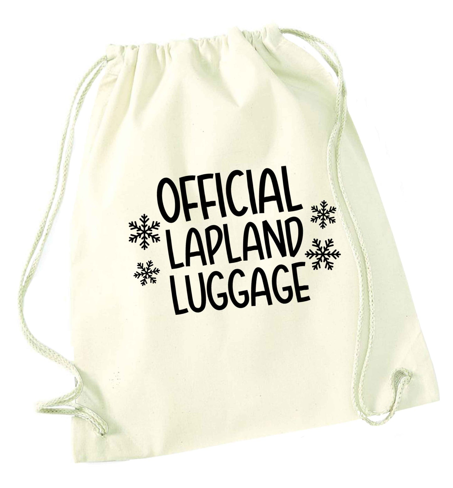 Official Lapland luggage natural drawstring bag
