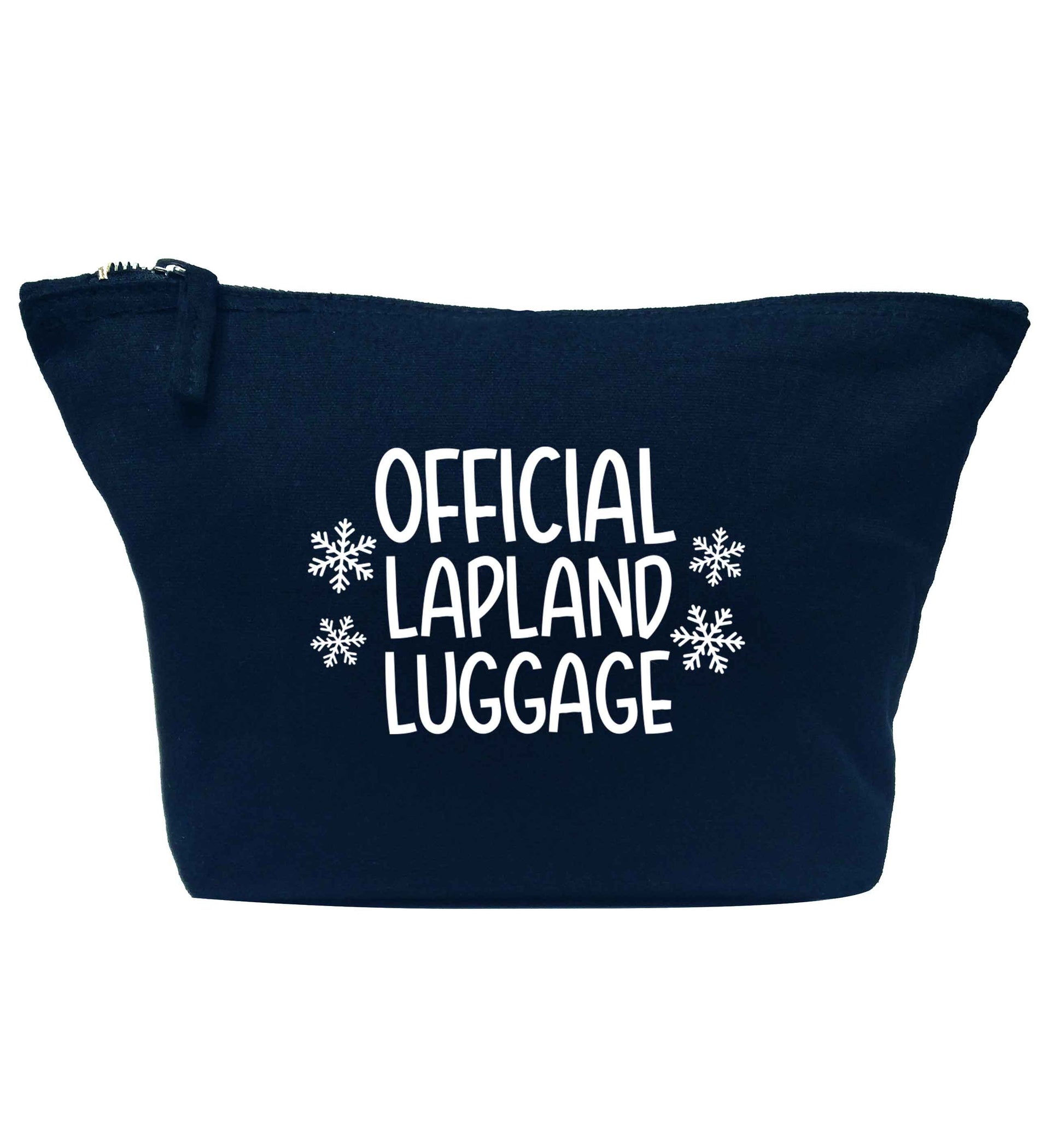 Official Lapland luggage navy makeup bag