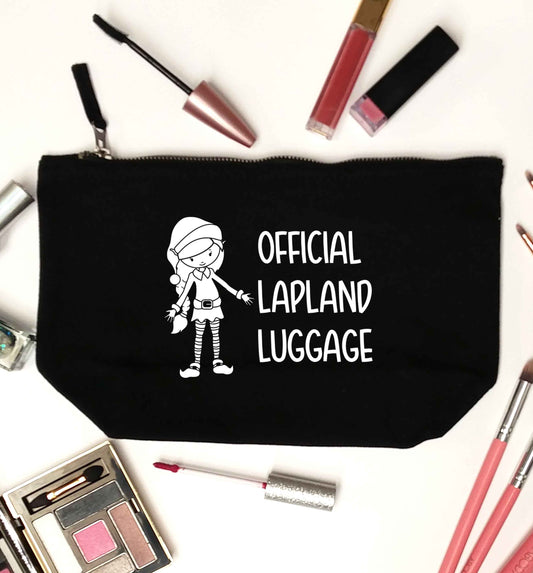 Official lapland luggage - Elf snowflake black makeup bag