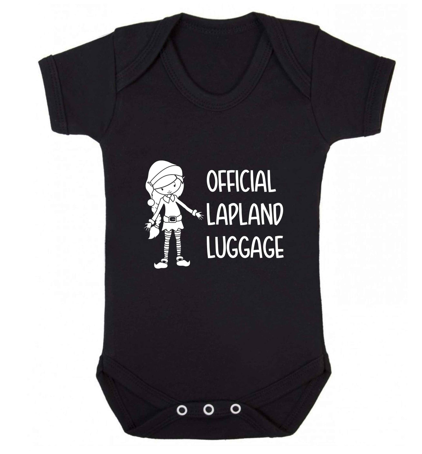 Official lapland luggage - Elf snowflake baby vest black 18-24 months