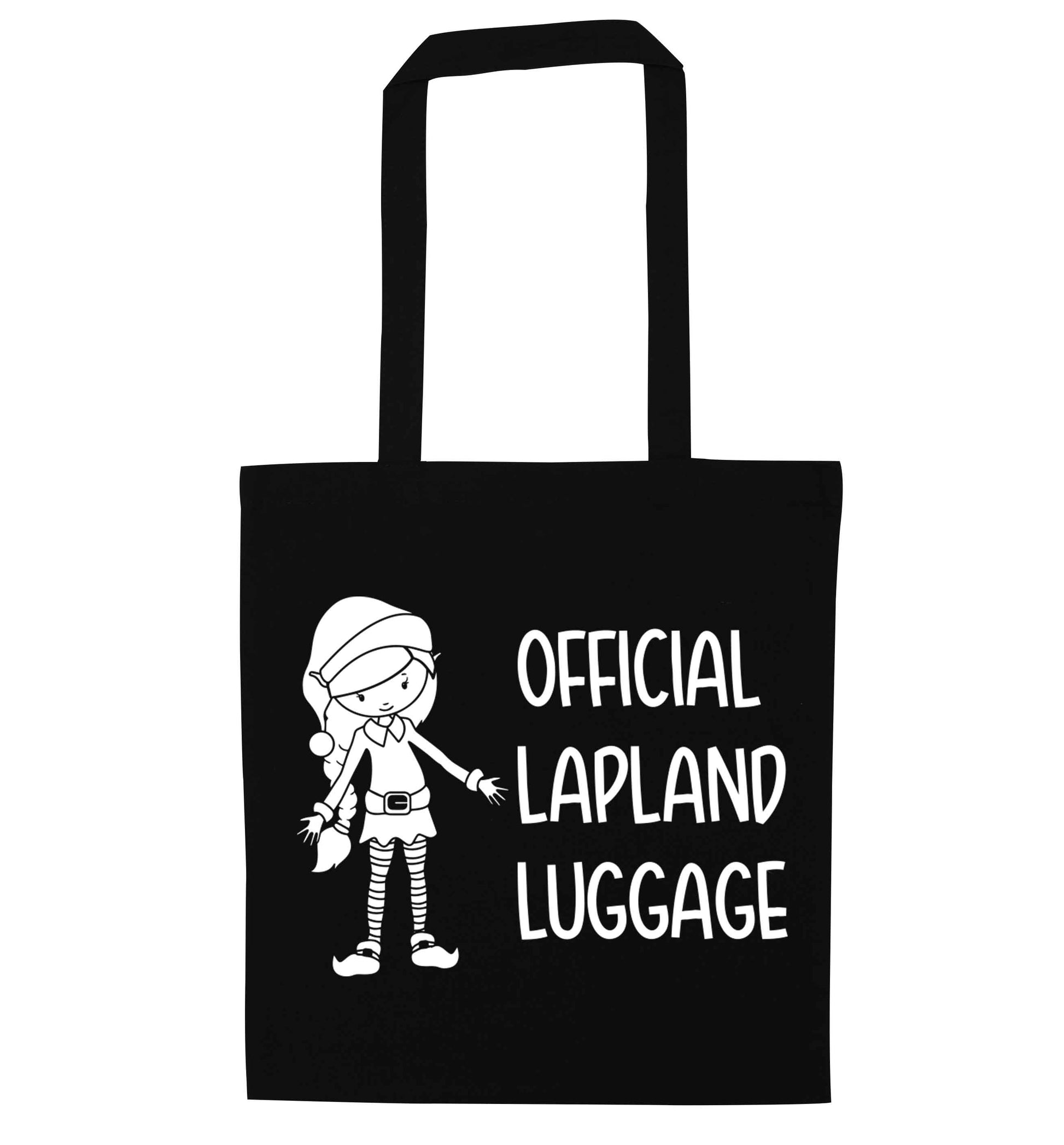 Official lapland luggage - Elf snowflake black tote bag