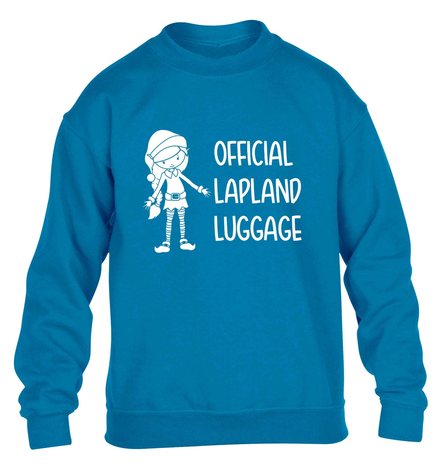 Official lapland luggage - Elf snowflake children's blue sweater 12-13 Years