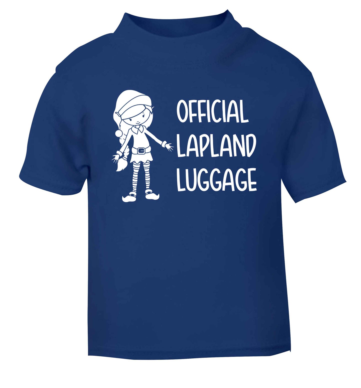 Official lapland luggage - Elf snowflake blue baby toddler Tshirt 2 Years