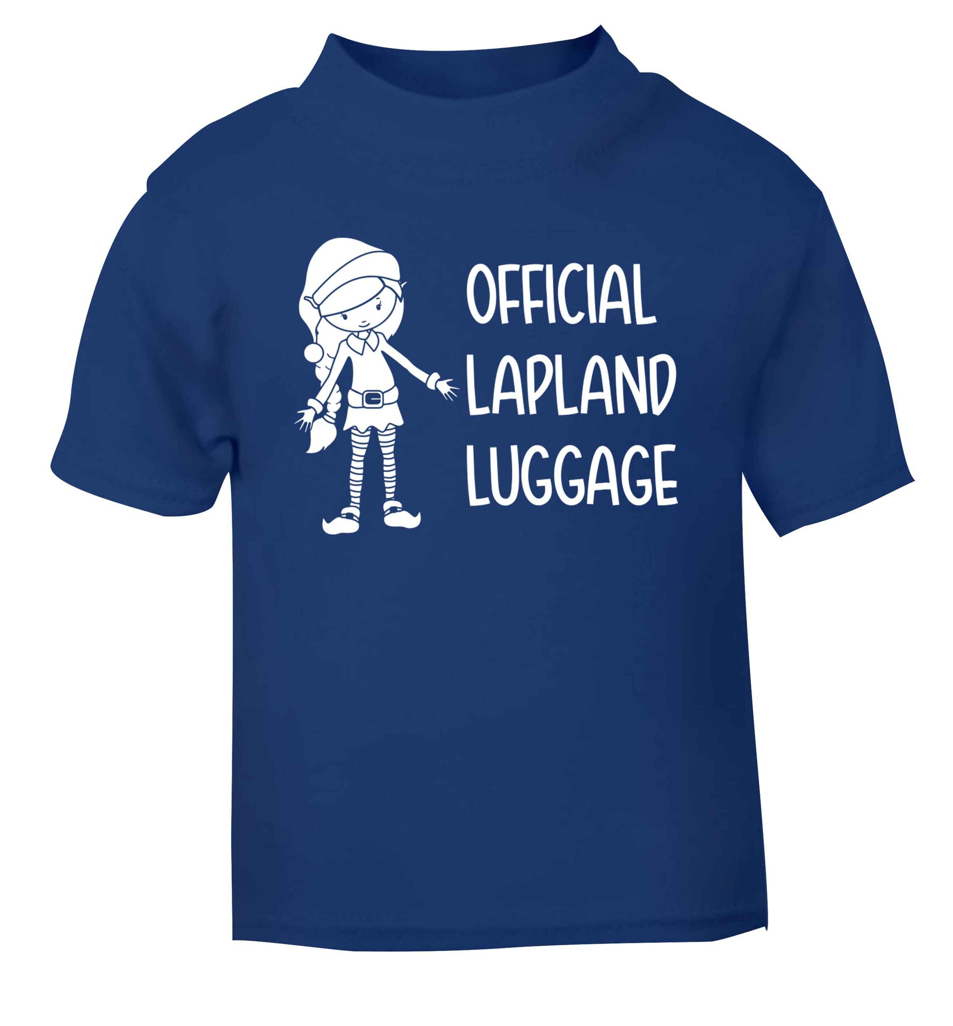 Official lapland luggage - Elf snowflake blue baby toddler Tshirt 2 Years