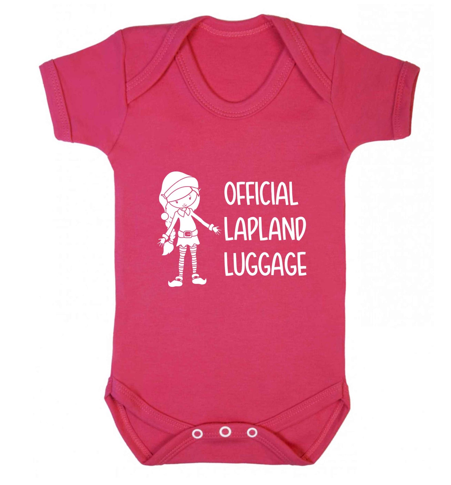Official lapland luggage - Elf snowflake baby vest dark pink 18-24 months