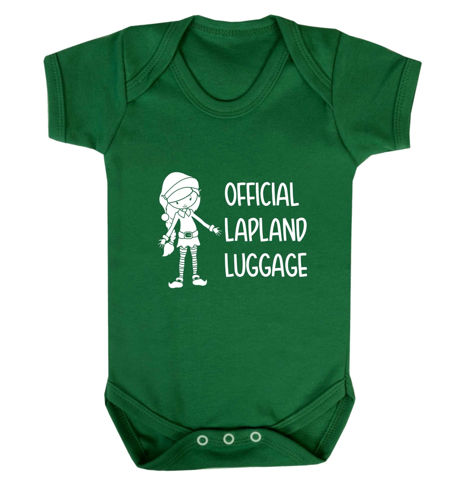 Official lapland luggage - Elf snowflake baby vest green 18-24 months