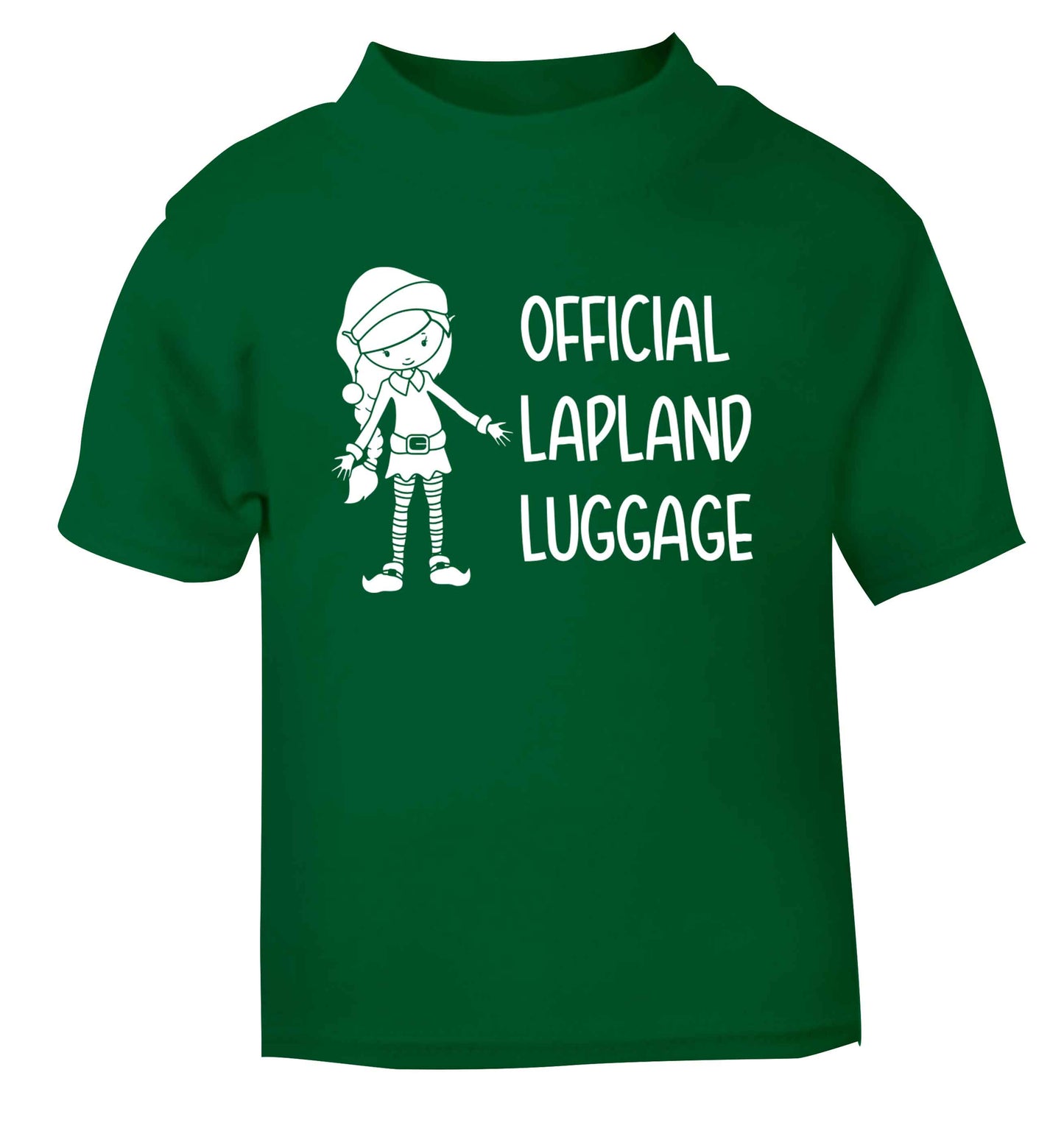 Official lapland luggage - Elf snowflake green baby toddler Tshirt 2 Years