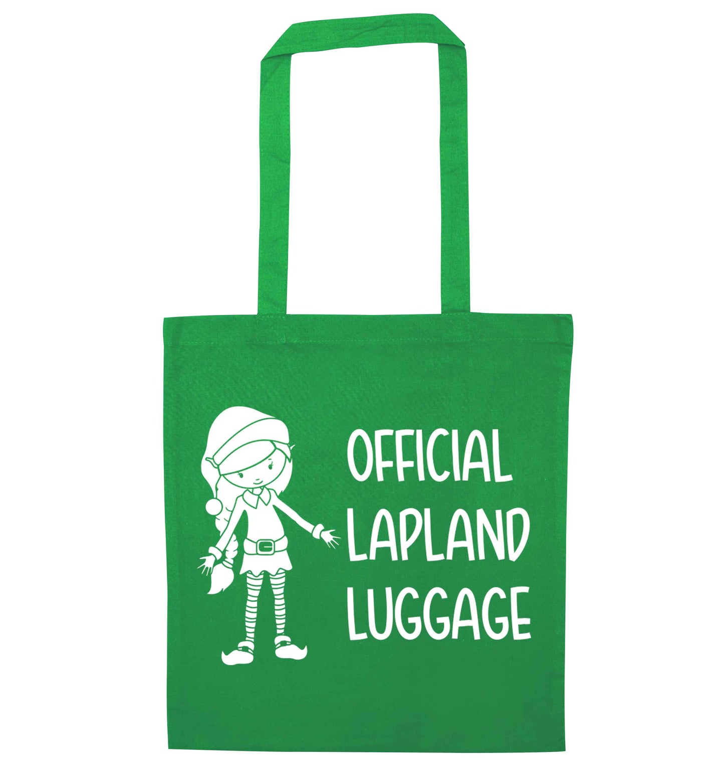 Official lapland luggage - Elf snowflake green tote bag