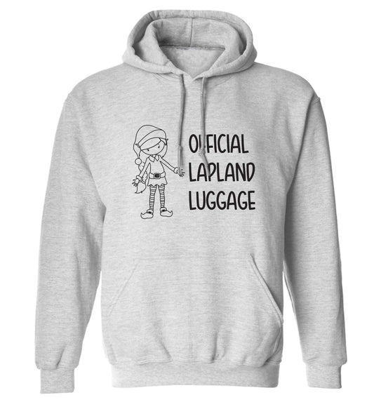 Official lapland luggage - Elf snowflake adults unisex grey hoodie 2XL