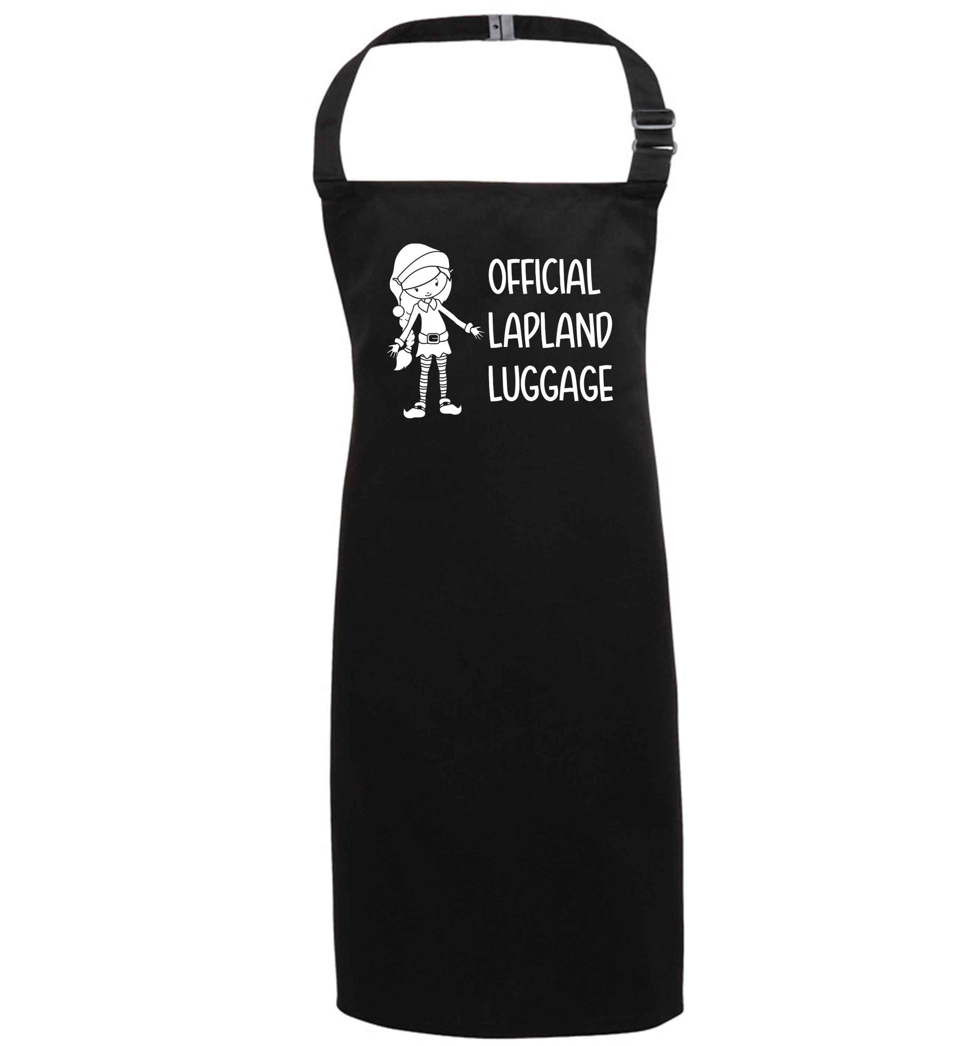 Official lapland luggage - Elf snowflake black apron 7-10 years