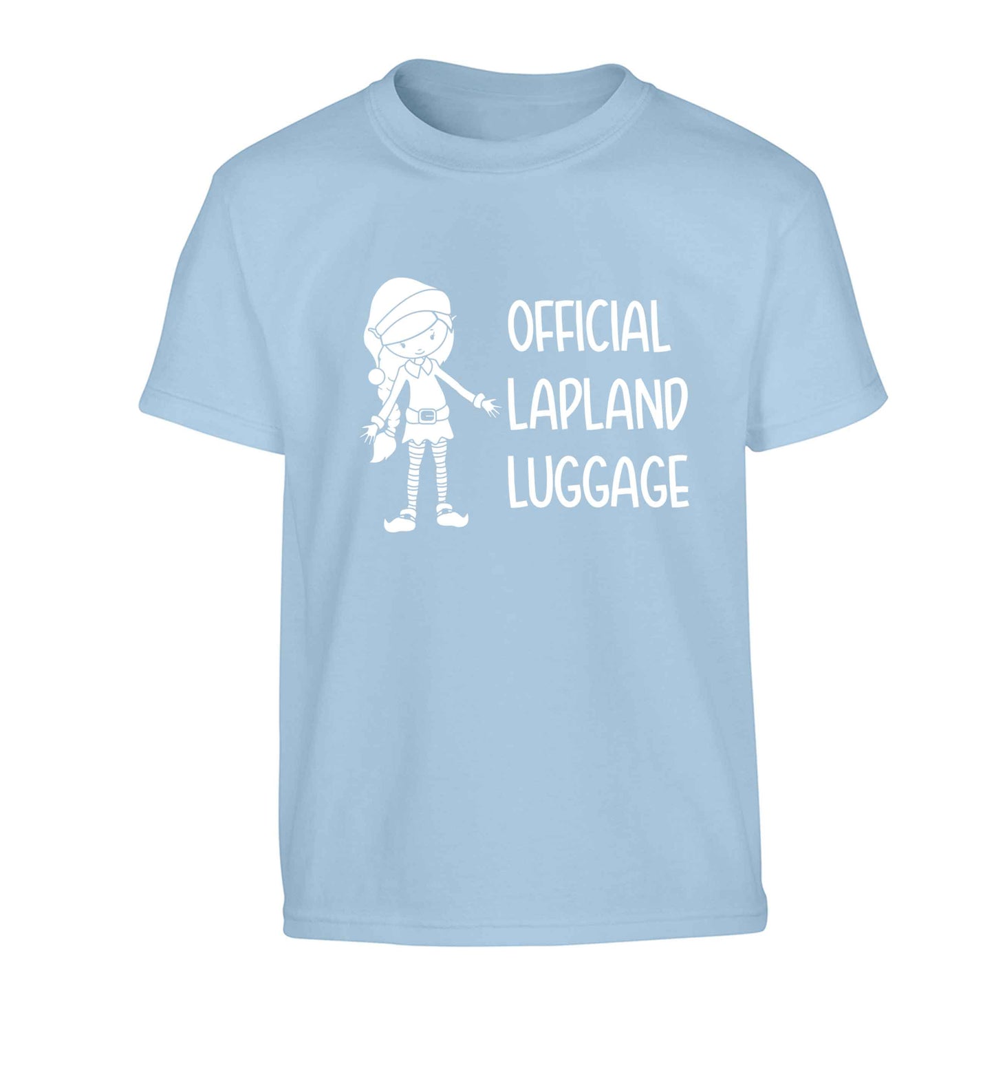 Official lapland luggage - Elf snowflake Children's light blue Tshirt 12-13 Years