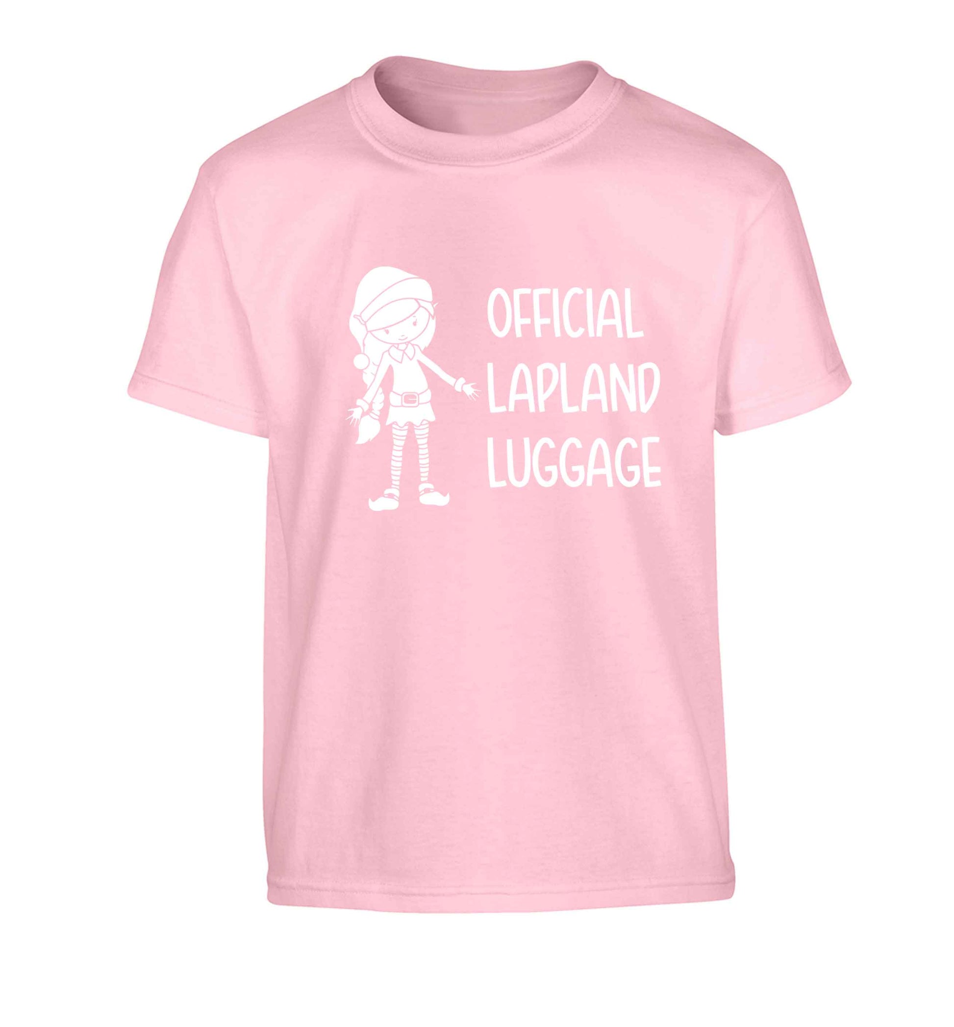 Official lapland luggage - Elf snowflake Children's light pink Tshirt 12-13 Years