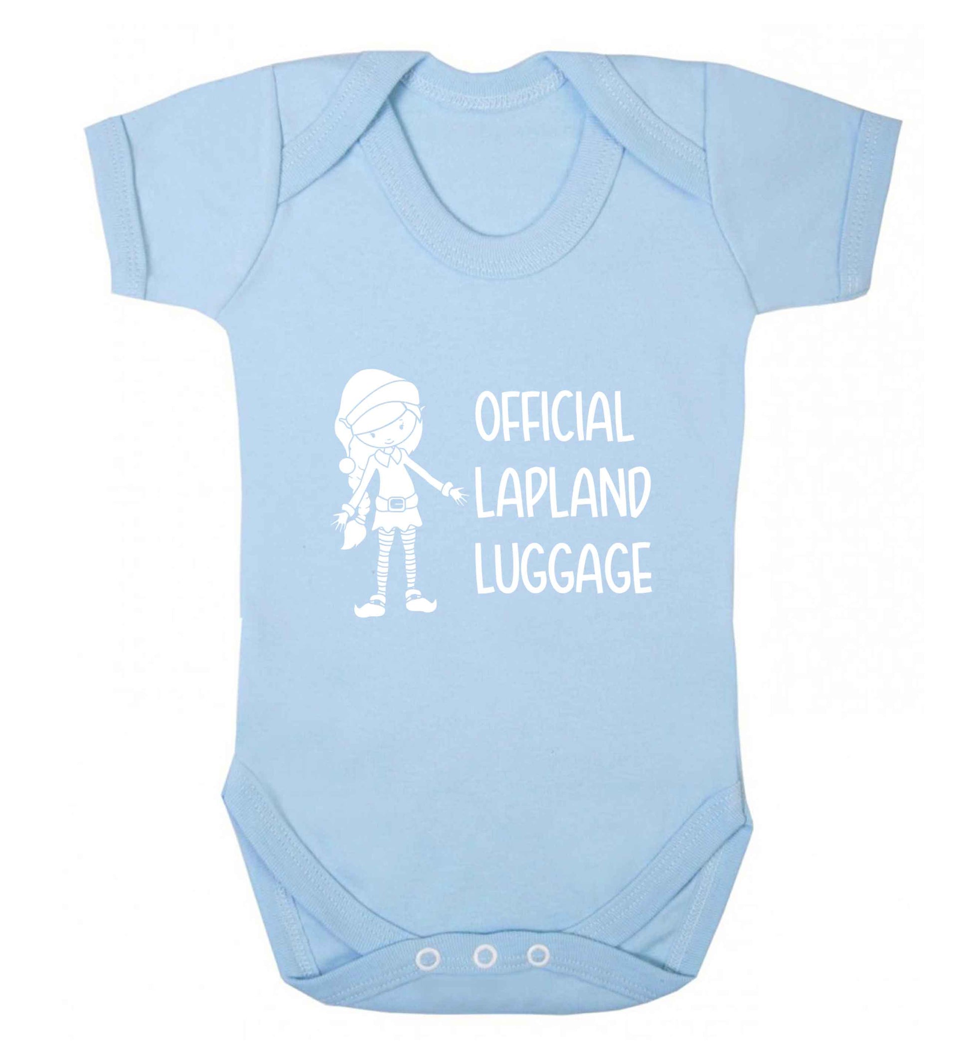 Official lapland luggage - Elf snowflake baby vest pale blue 18-24 months