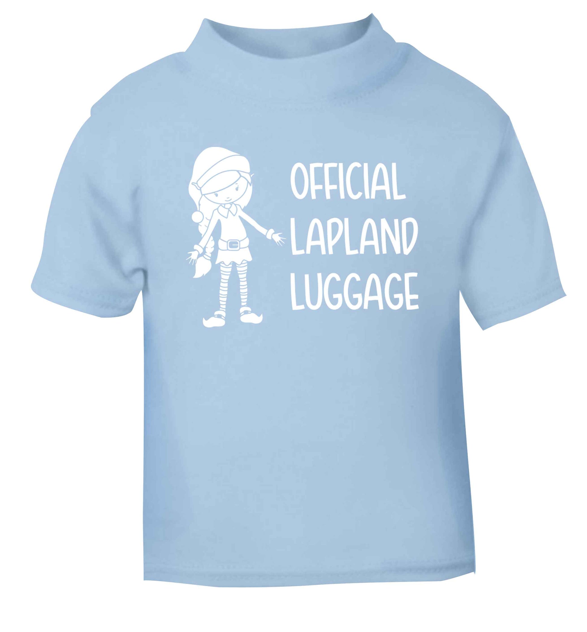 Official lapland luggage - Elf snowflake light blue baby toddler Tshirt 2 Years