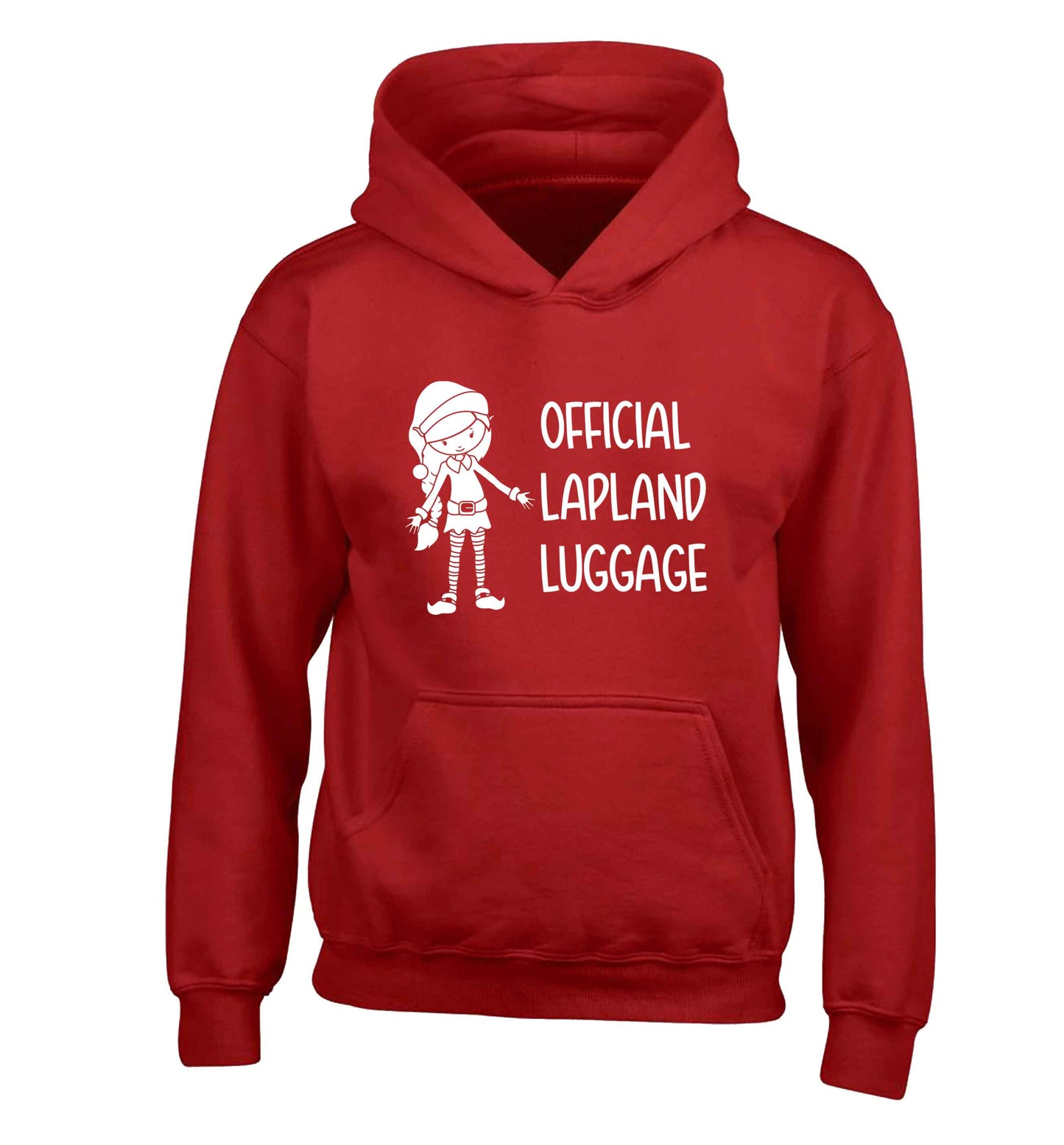 Official lapland luggage - Elf snowflake children's red hoodie 12-13 Years