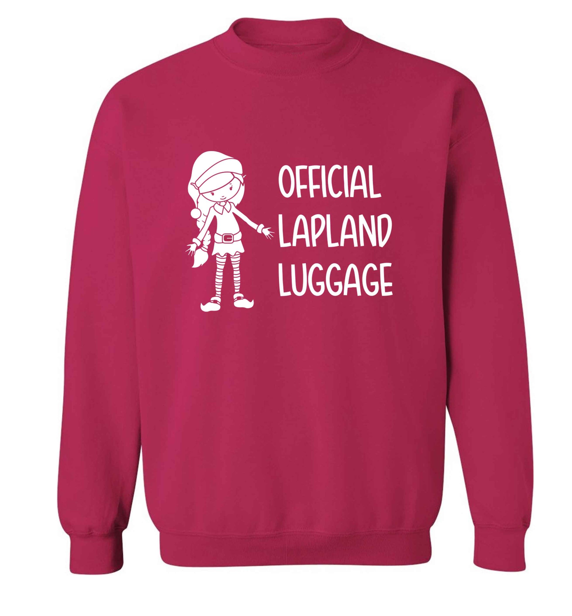 Official lapland luggage - Elf snowflake adult's unisex pink sweater 2XL