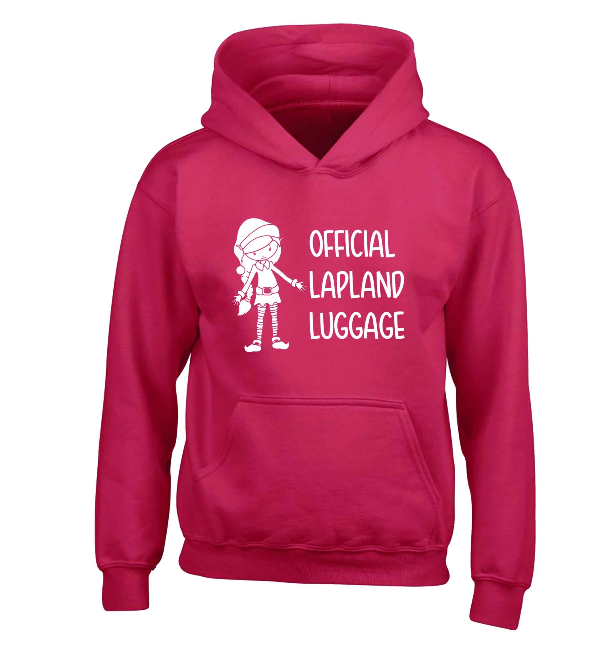 Official lapland luggage - Elf snowflake children's pink hoodie 12-13 Years