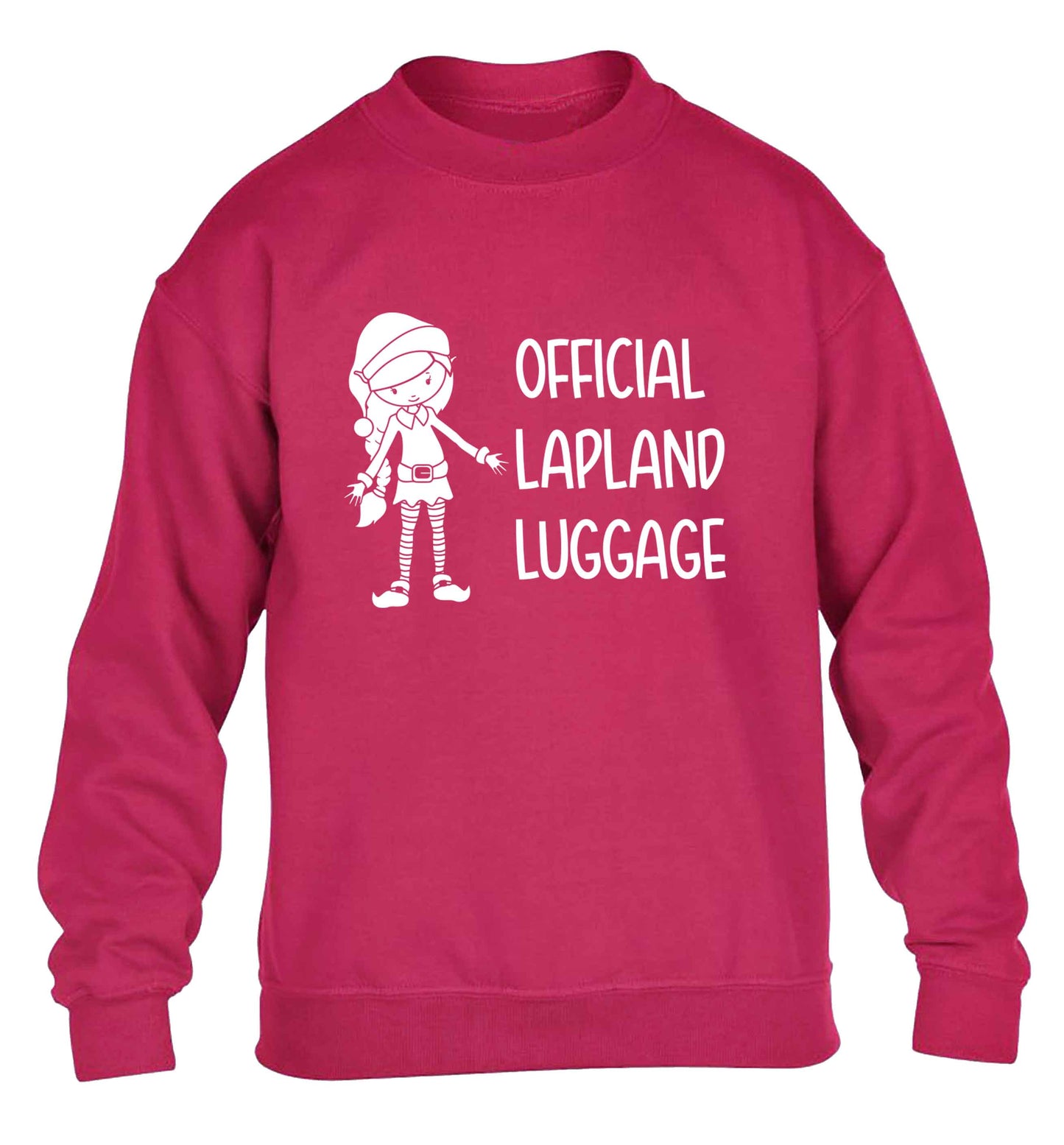 Official lapland luggage - Elf snowflake children's pink sweater 12-13 Years