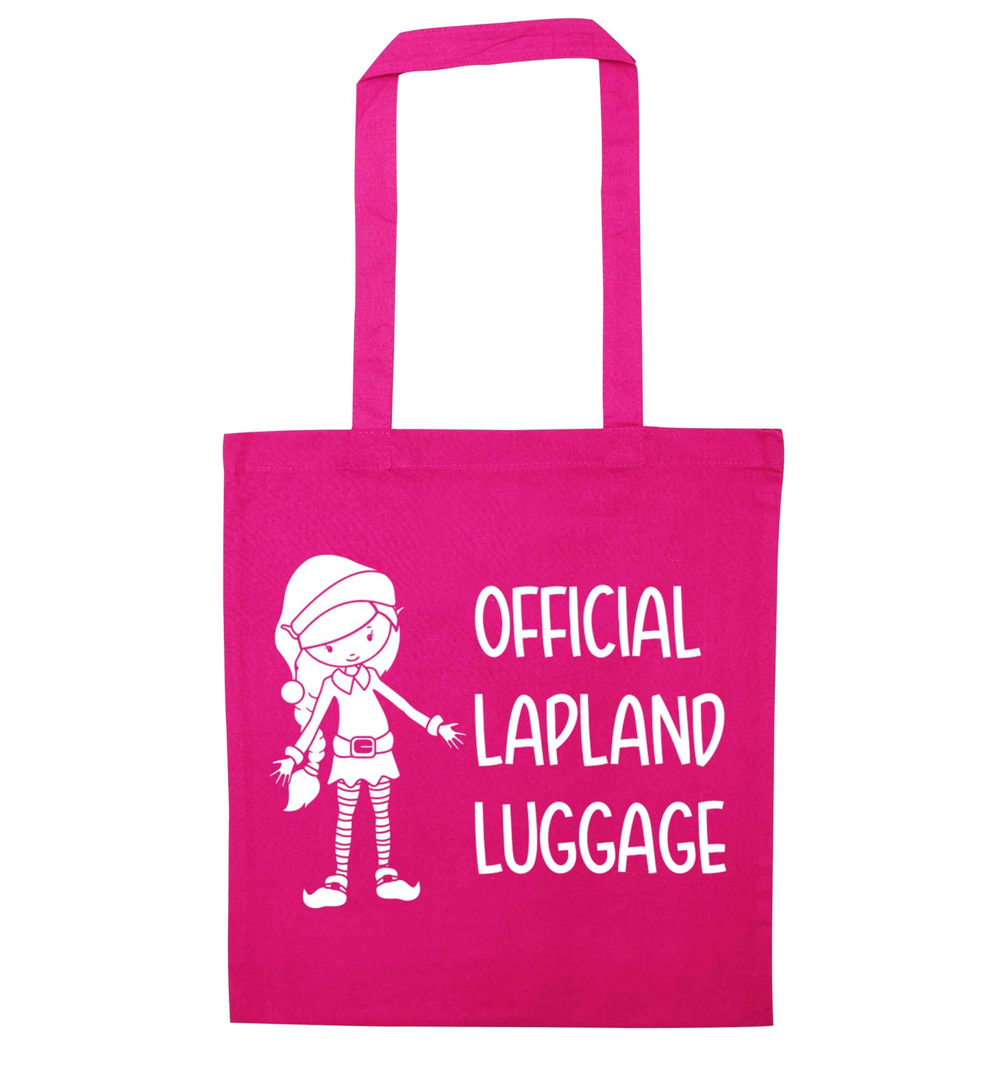 Official lapland luggage - Elf snowflake pink tote bag
