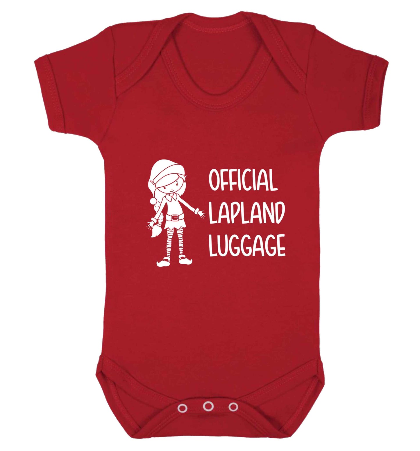 Official lapland luggage - Elf snowflake baby vest red 18-24 months