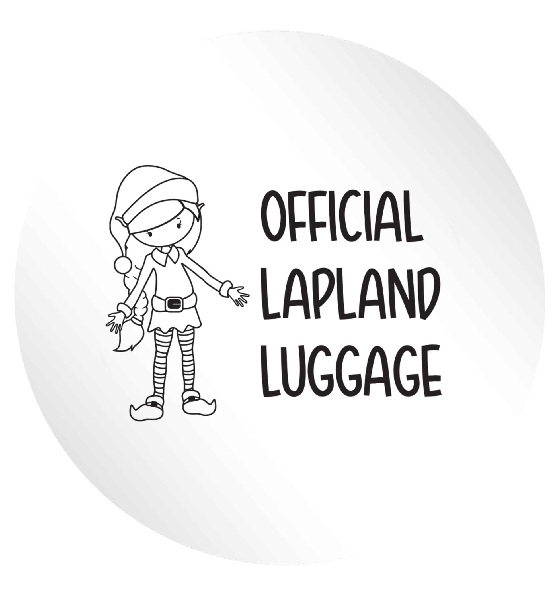 Official lapland luggage - Elf snowflake 24 @ 45mm matt circle stickers