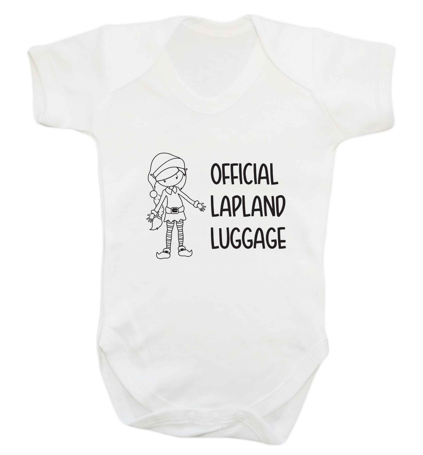 Official lapland luggage - Elf snowflake baby vest white 18-24 months