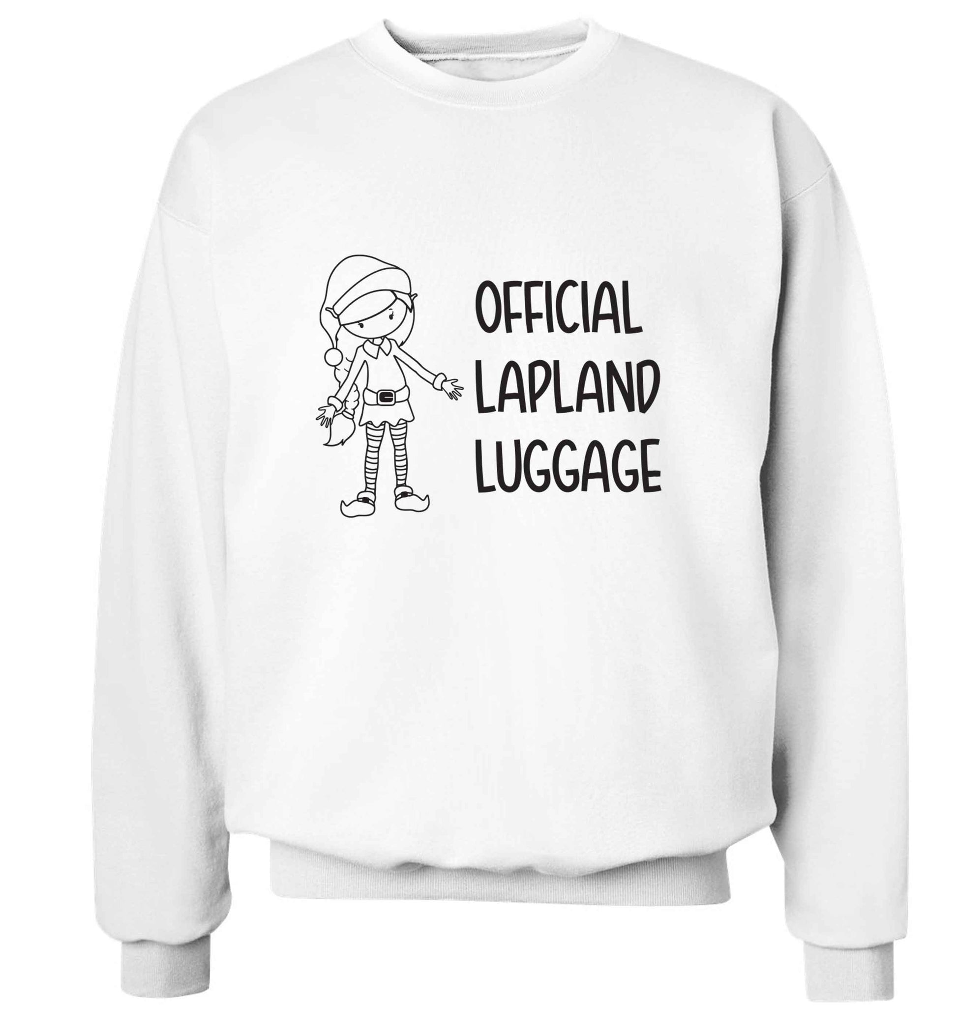Official lapland luggage - Elf snowflake adult's unisex white sweater 2XL