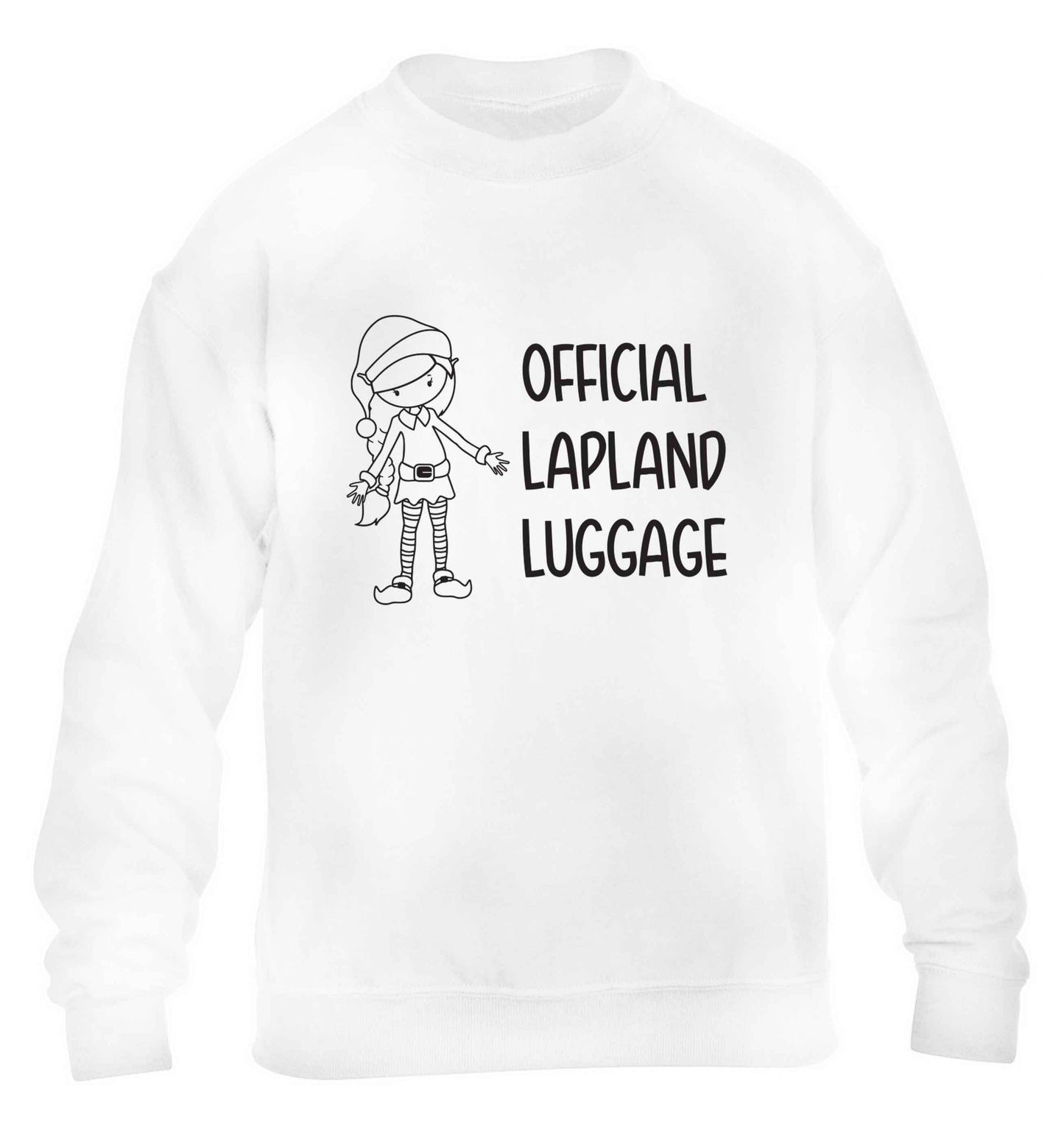Official lapland luggage - Elf snowflake children's white sweater 12-13 Years