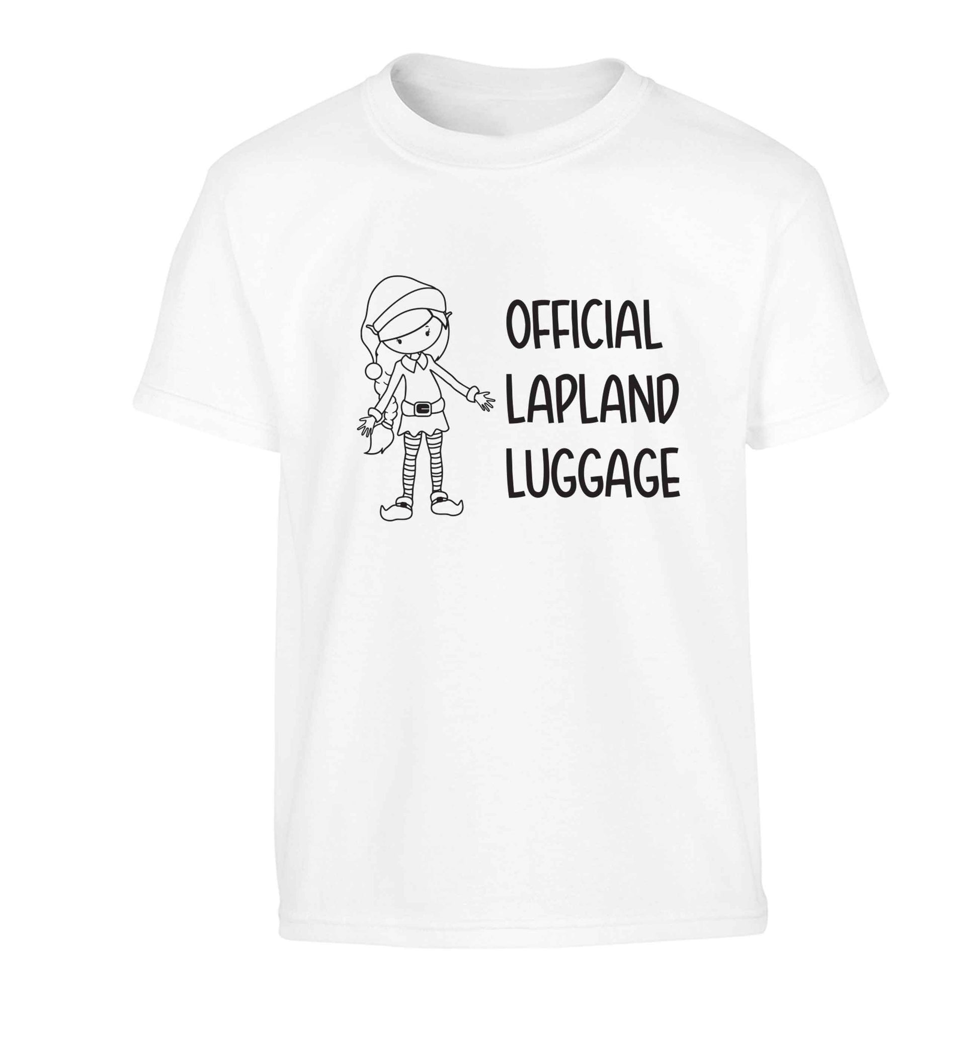Official lapland luggage - Elf snowflake Children's white Tshirt 12-13 Years