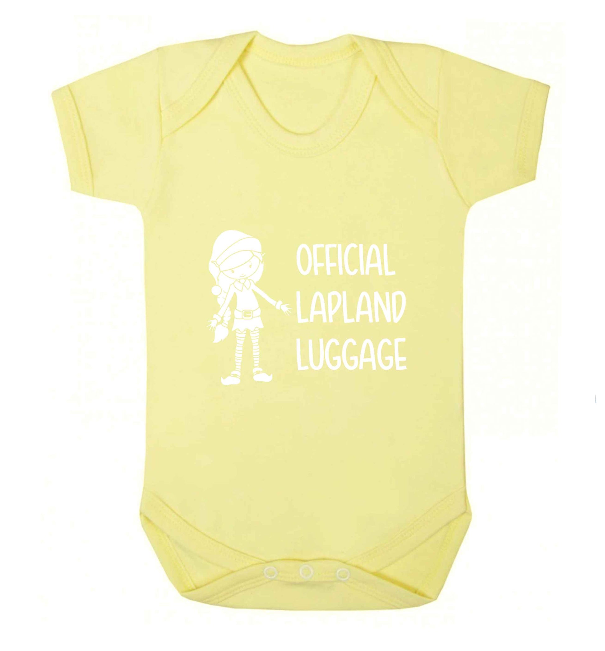 Official lapland luggage - Elf snowflake baby vest pale yellow 18-24 months