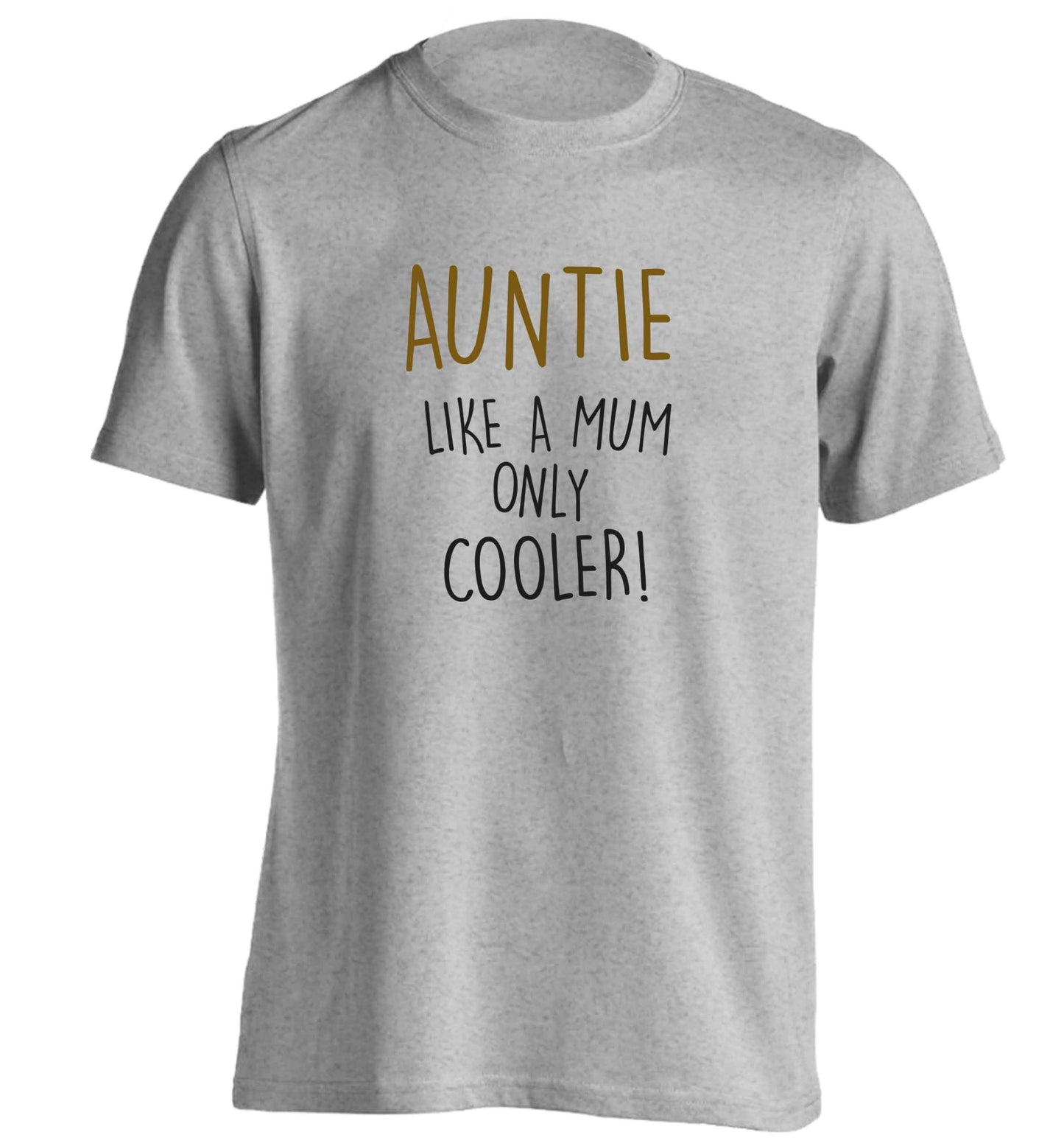 Auntie like a mum only cooler adults unisex grey Tshirt 2XL